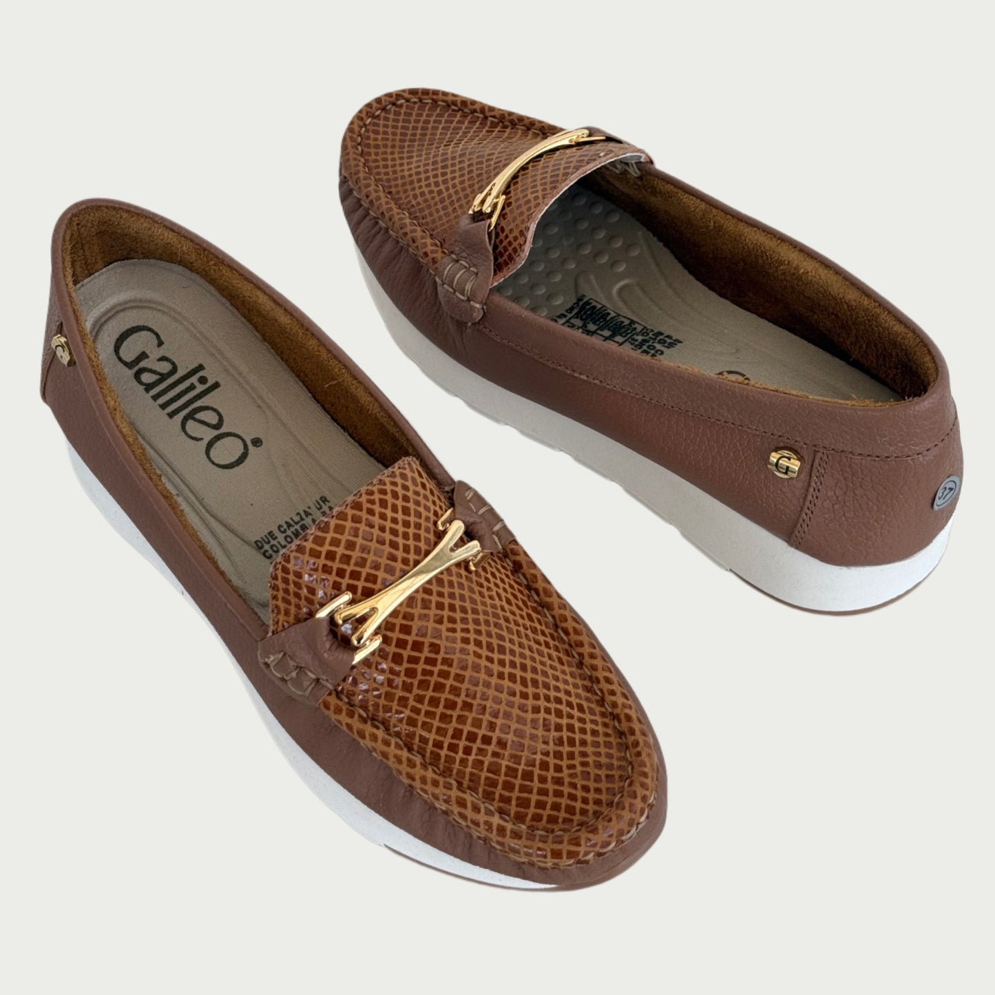 Mocasines en cuero miel Ref:TUBULMI38