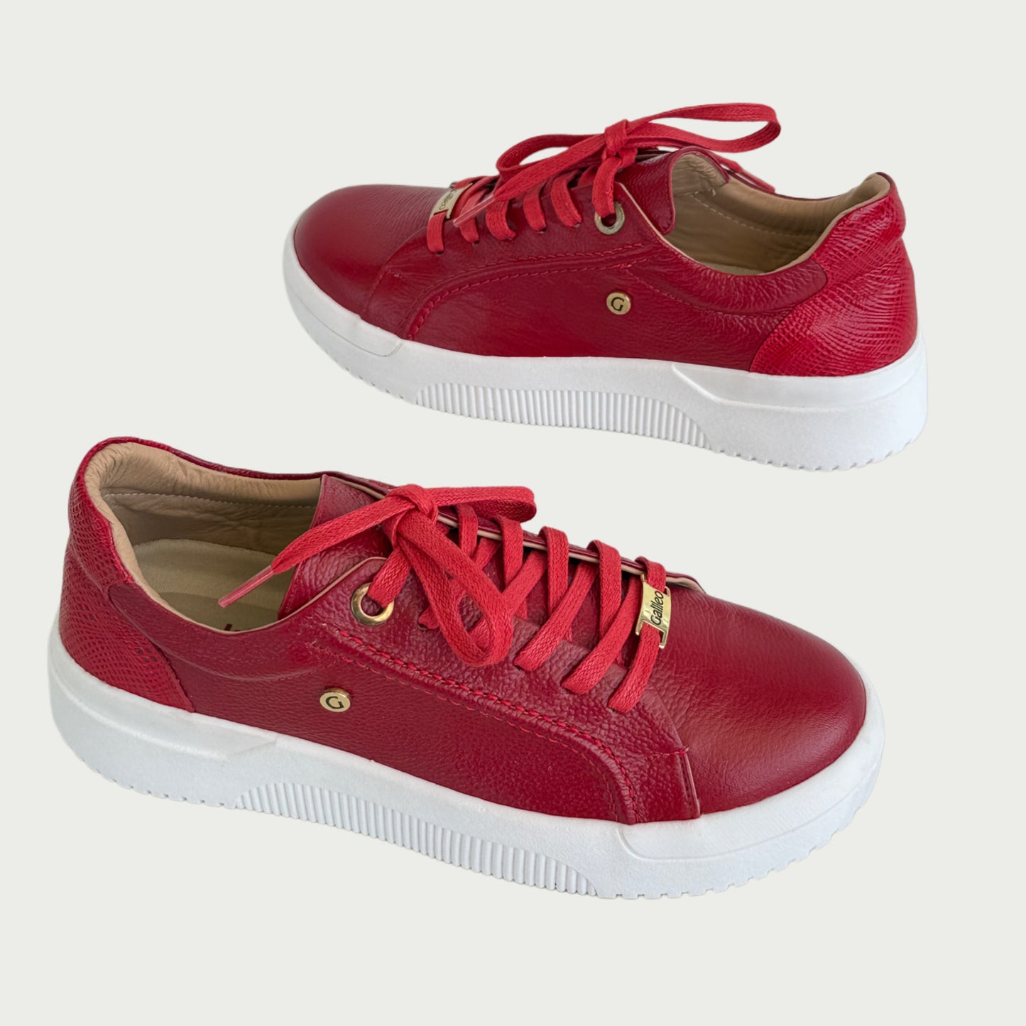 Tenis en cuero rojos Ref: T400NPR