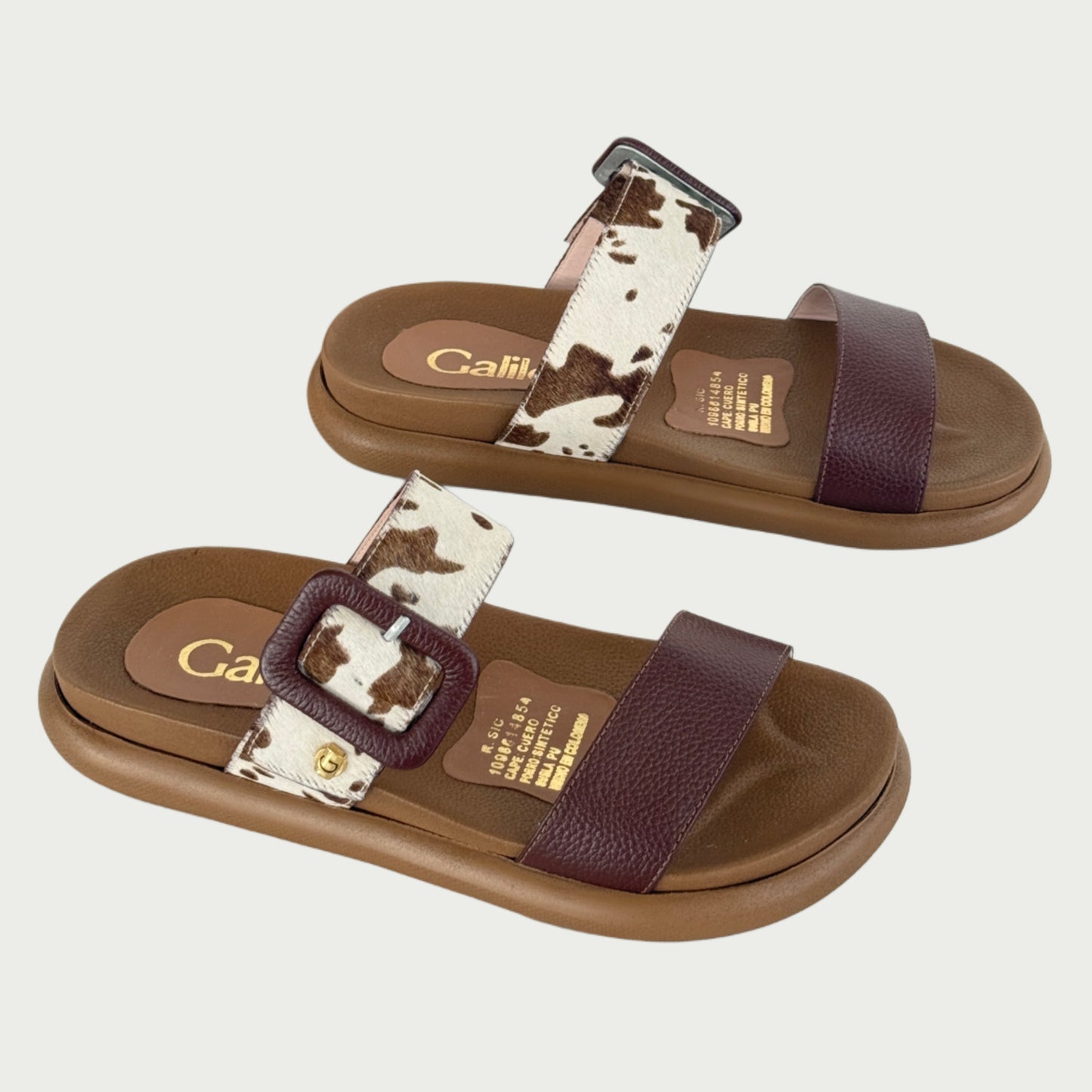 Sandalias en cuero cafe x vaca Ref: P1782WPCF