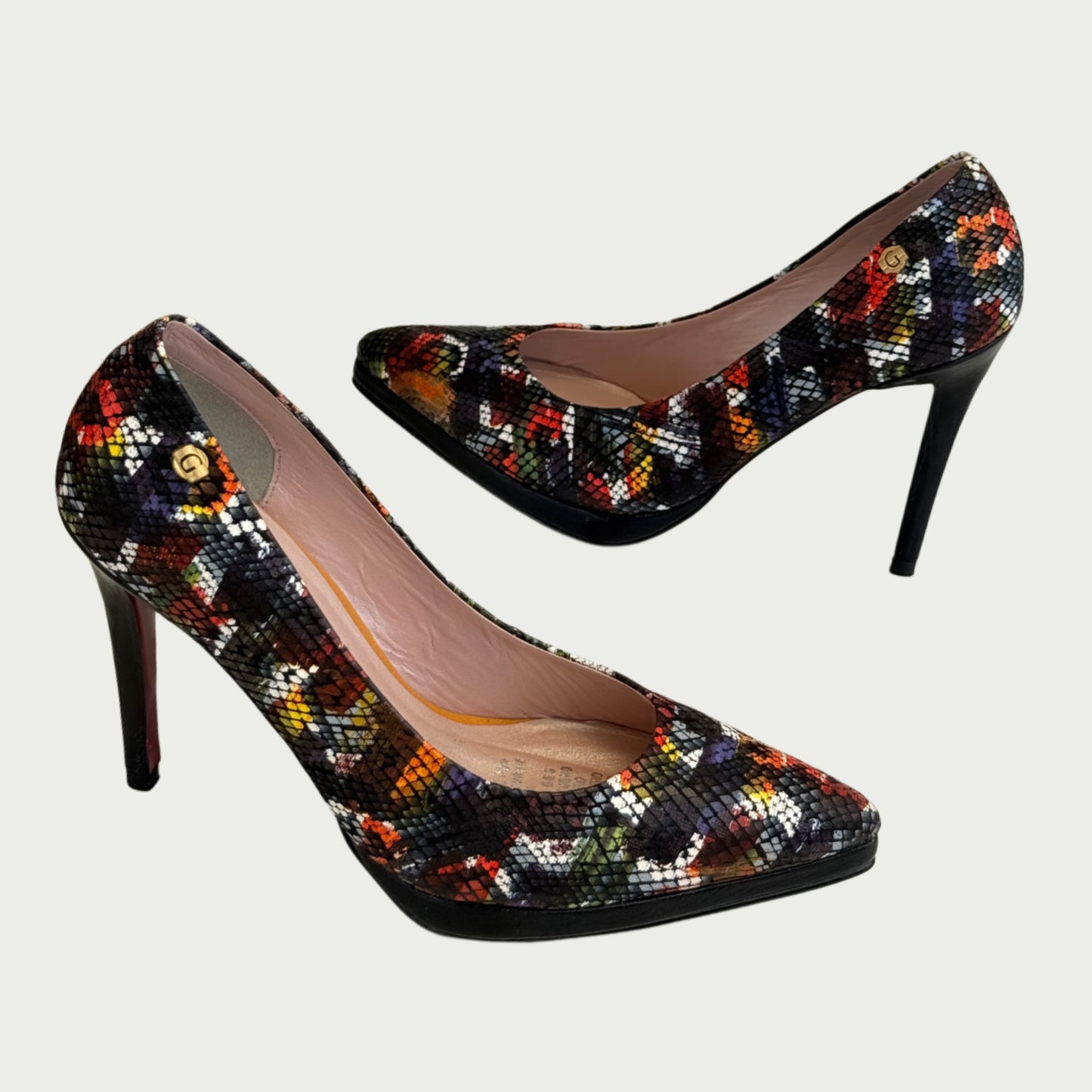 Zapatos en cuero negro x multicolor Ref: 3492NYN35