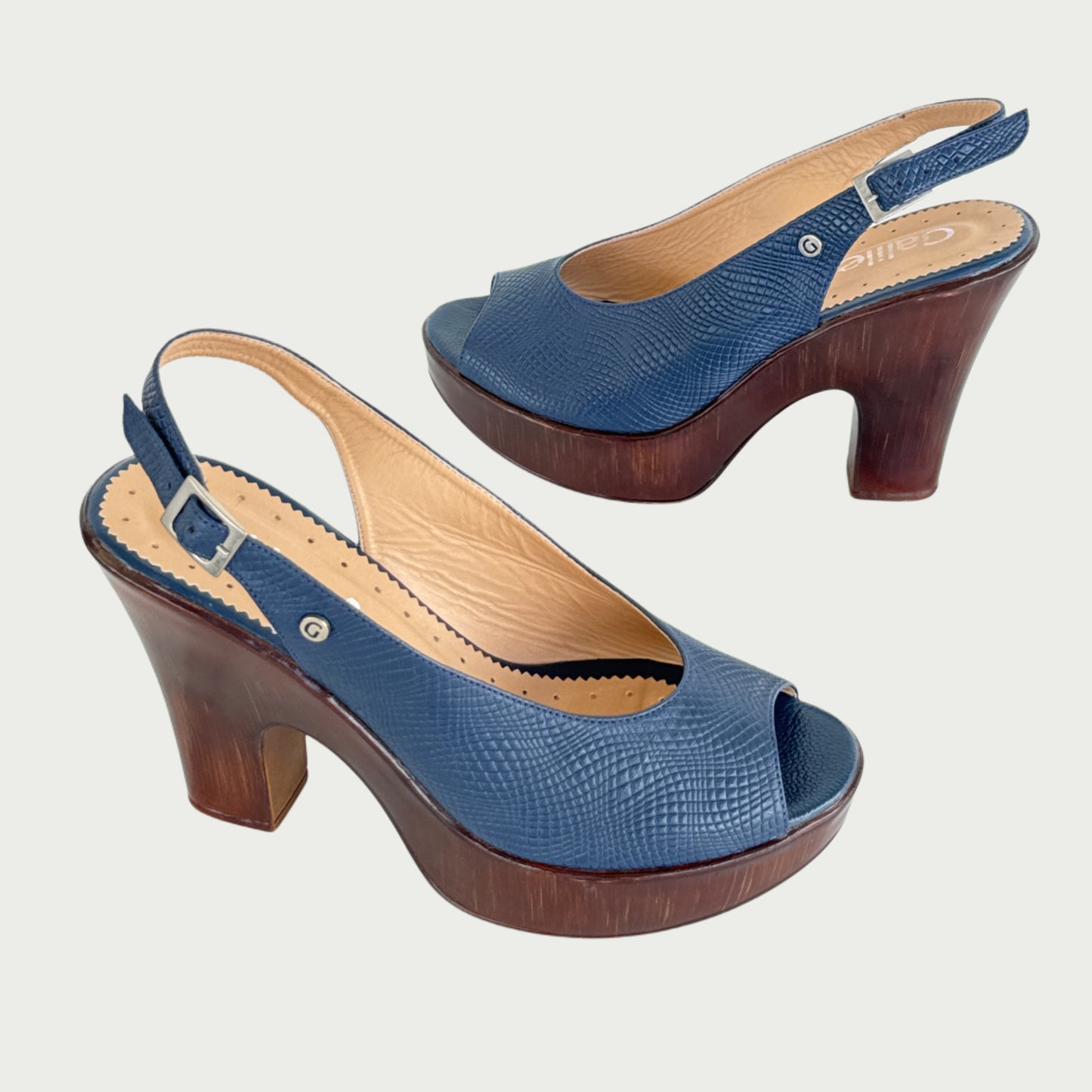 Sandalias en cuero azul Ref: 5115WZ9