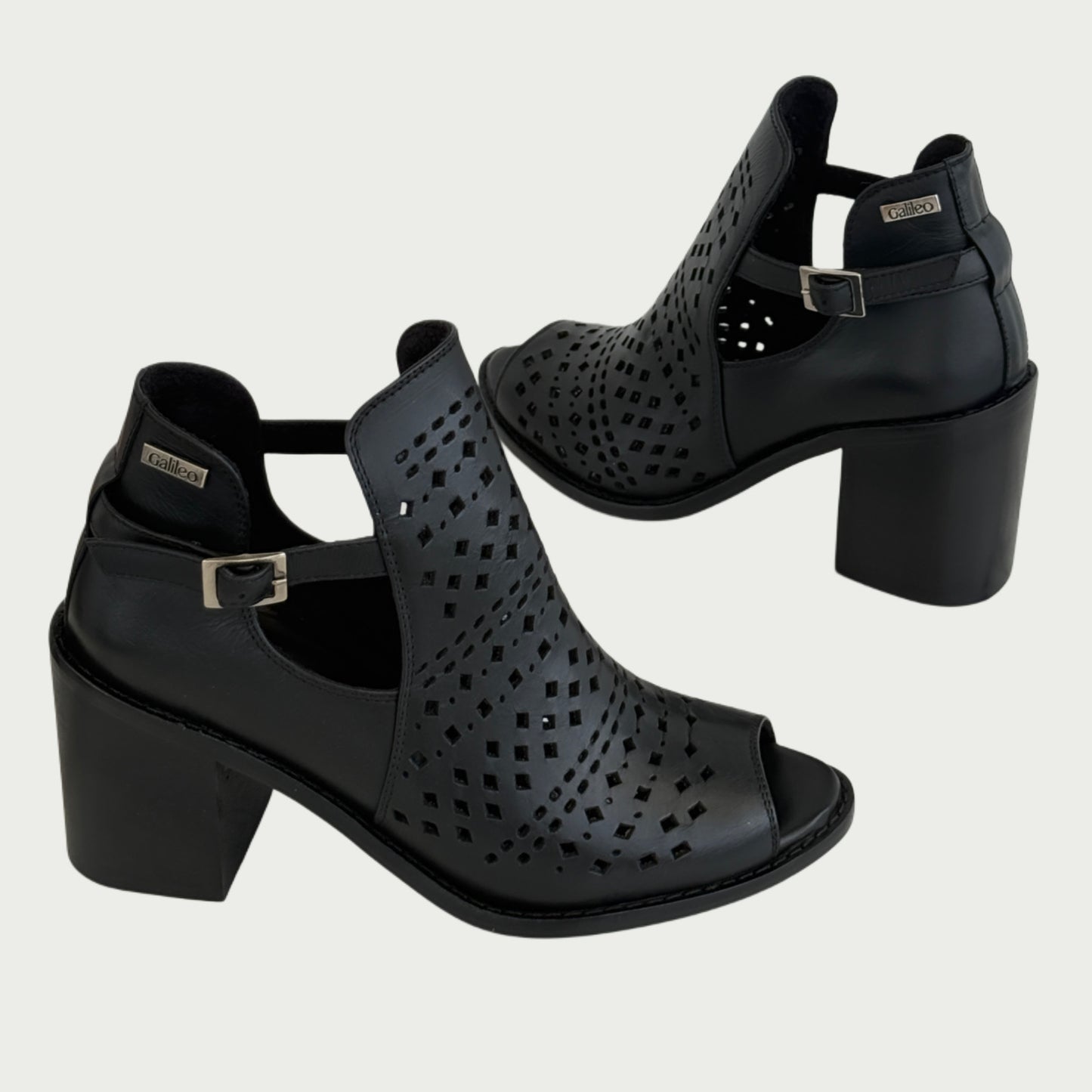 Botines en cuero negro liso Ref: CANTO2WPN