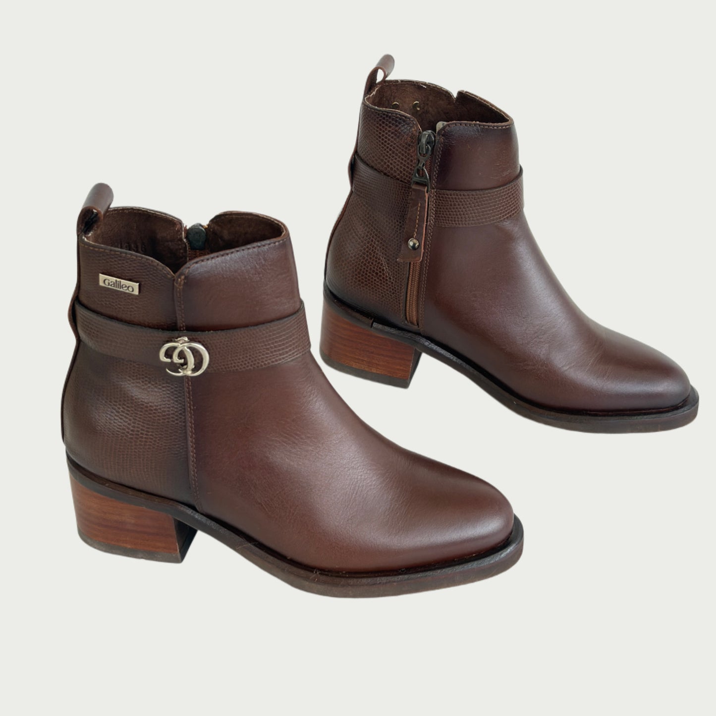 Botines en cuero tabaco Ref: 6337NPTA