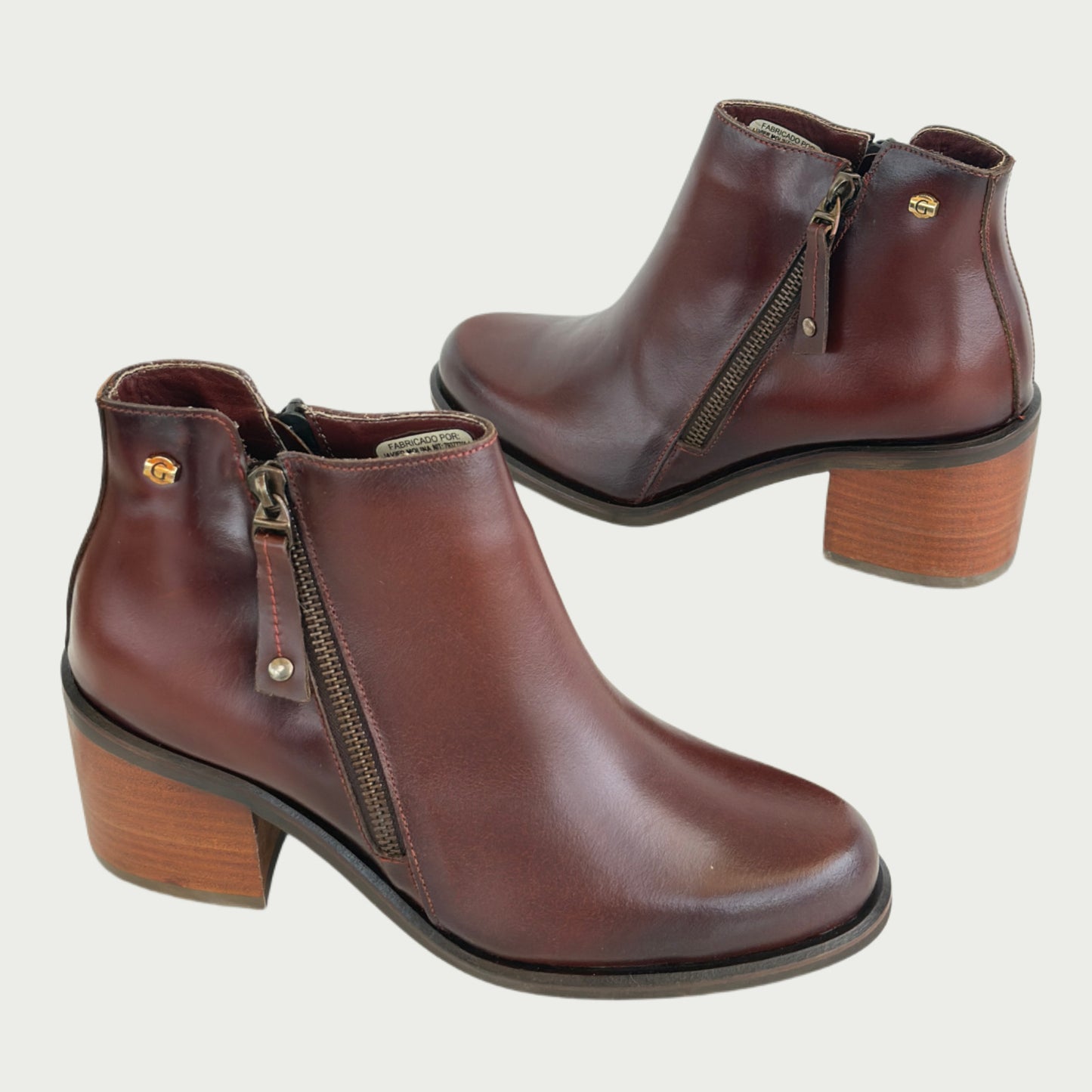 Botin marron en cuero