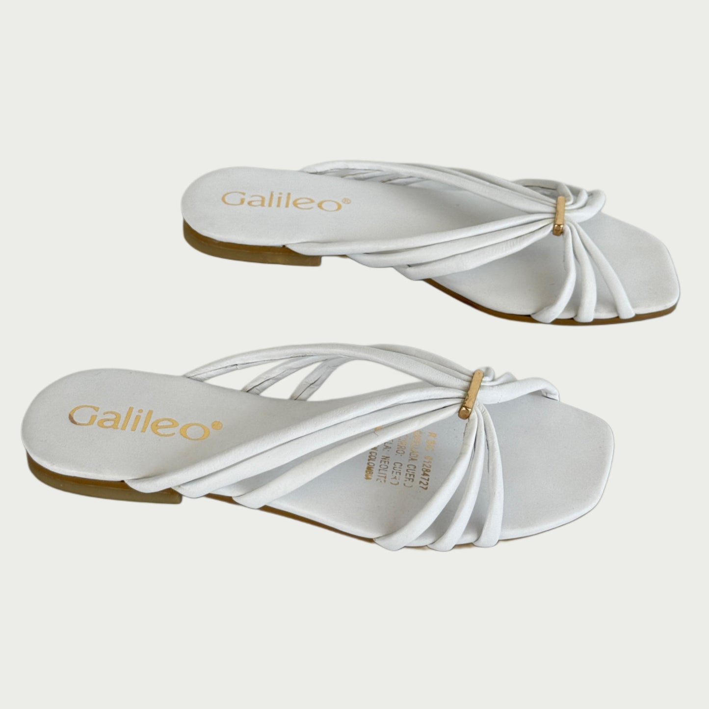 Sandalias en cuero blanco 7822NYB35