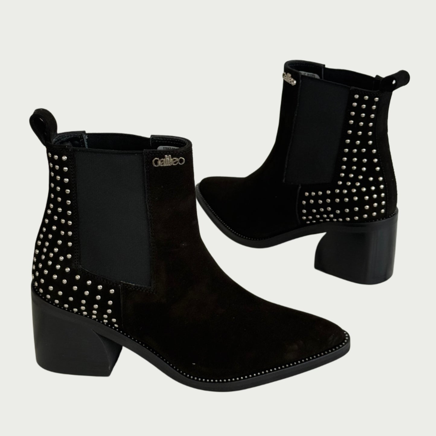 Botines en cuero gamuzado negro Ref: 6571XPNG