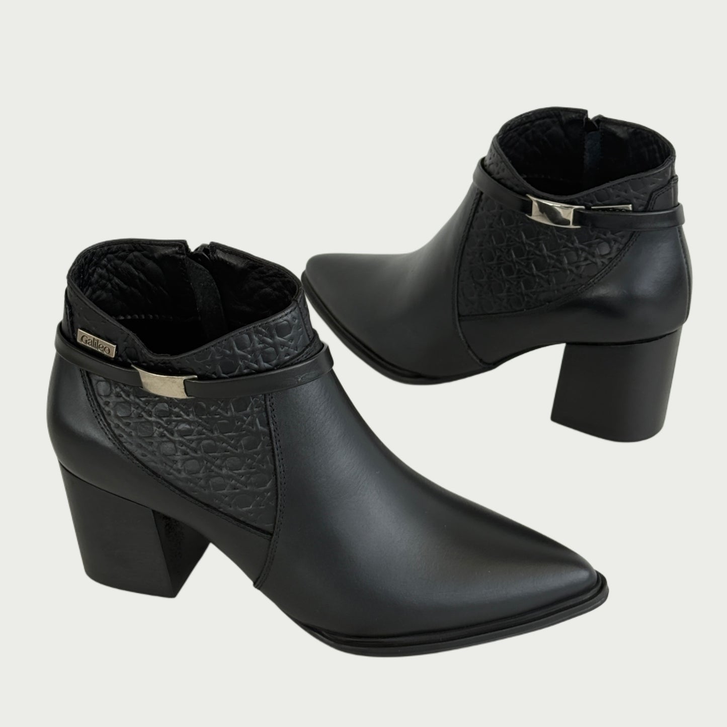 Botines en cuero negro Ref: BELMAWPNG