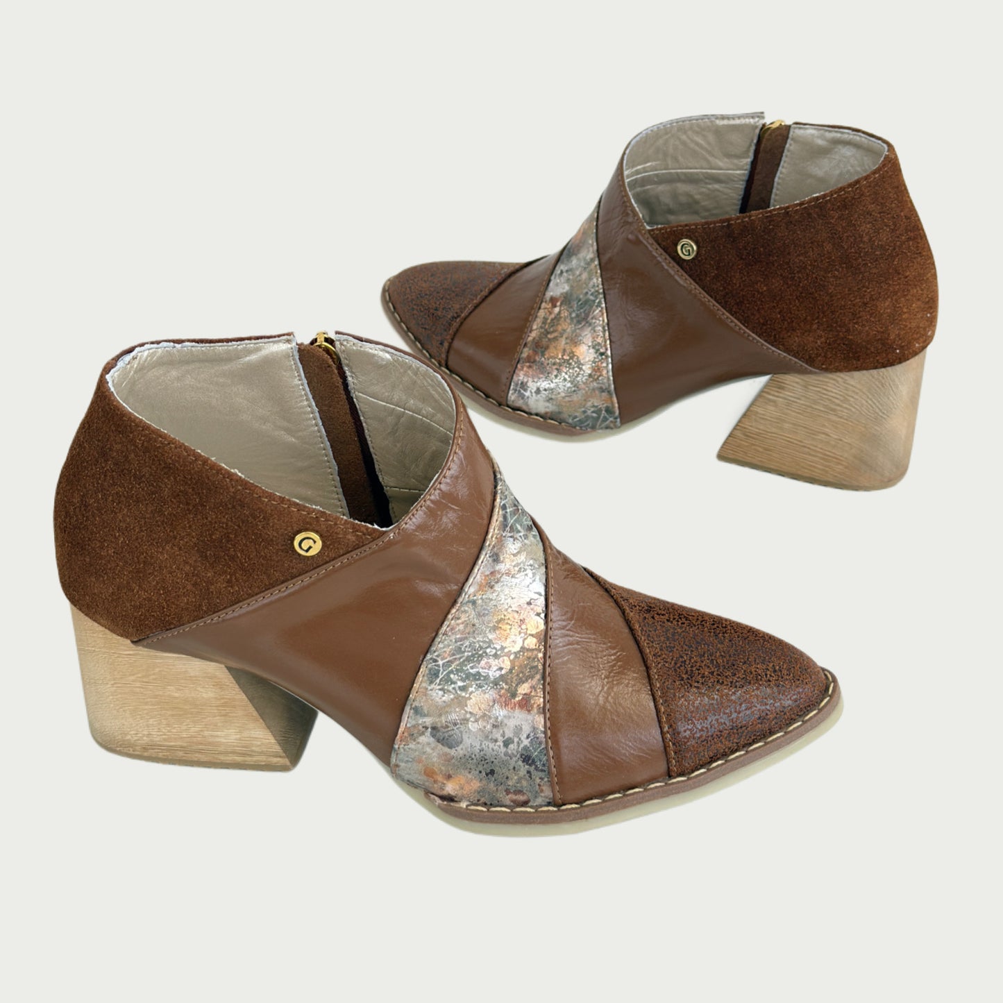 Botines en cuero miel Ref: B18XPMI