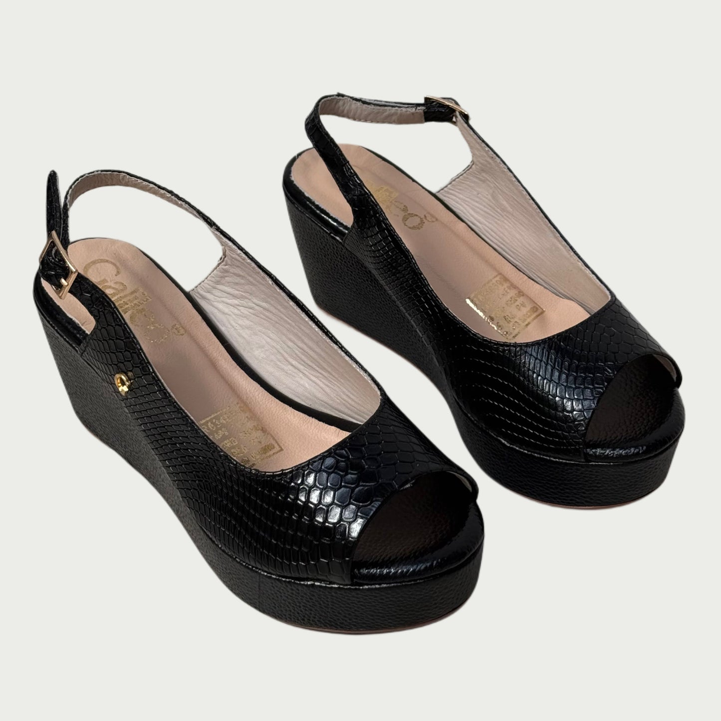Sandalias en cuero negro Ref: 2232MPNG6