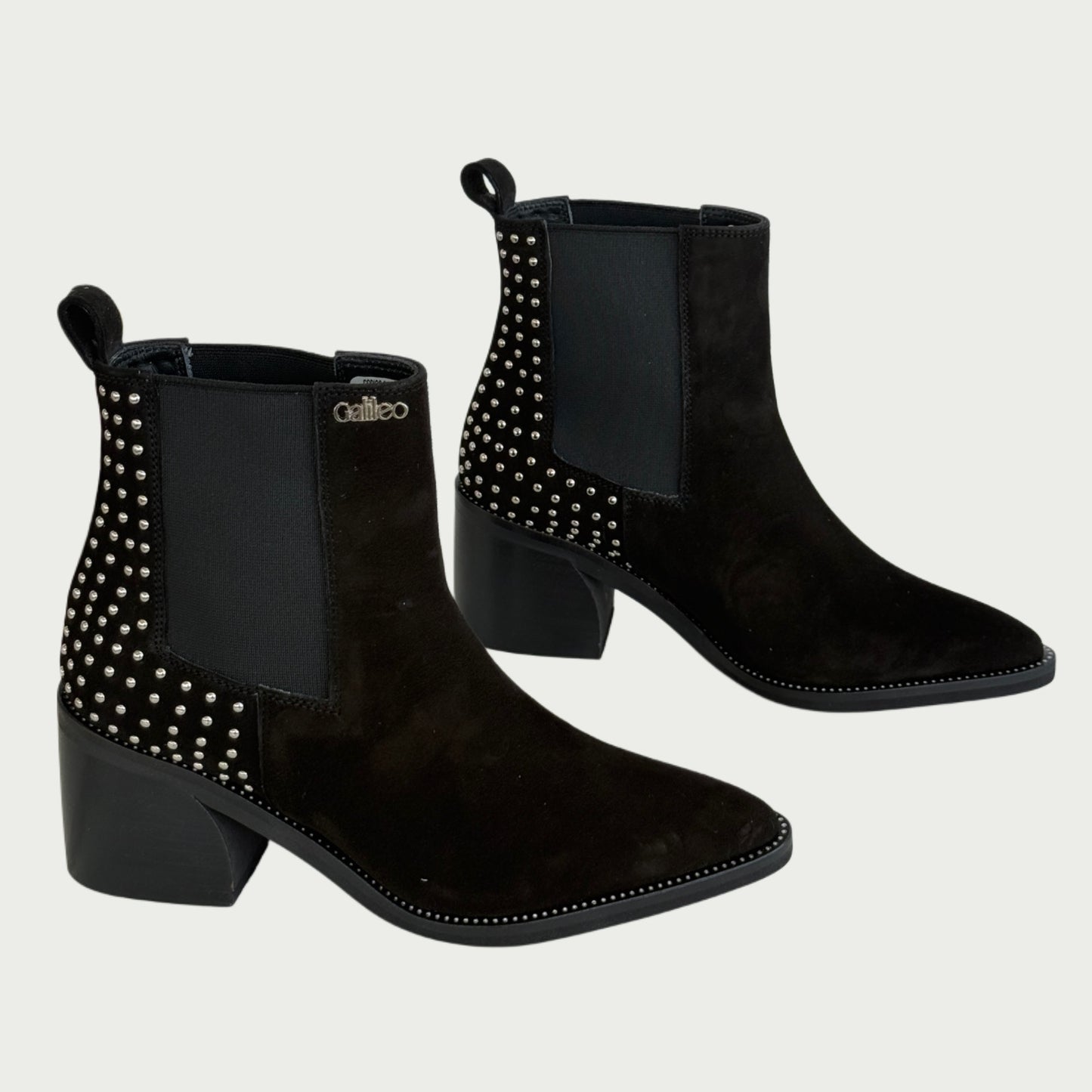 Botines en cuero gamuzado negro Ref: 6571XPNG