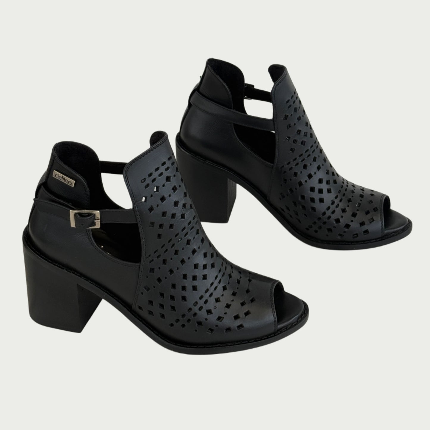Botines en cuero negro liso Ref: CANTO2WPN