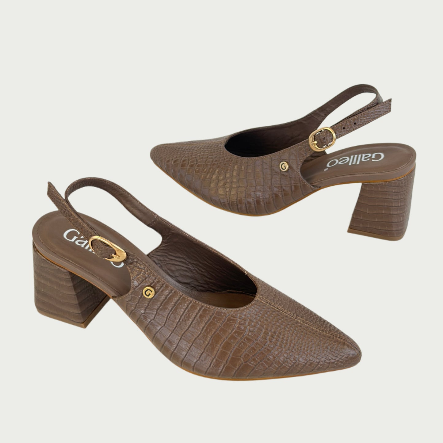 Zapatos en cuero mocca Ref: 719WP