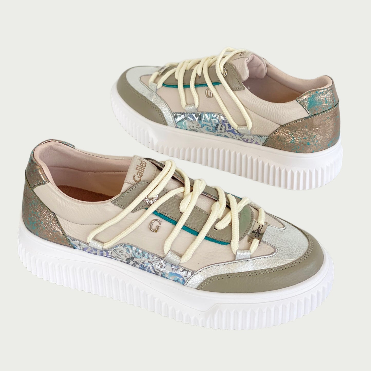 Tenis en cuero verde folia Ref: SV13NPVP9