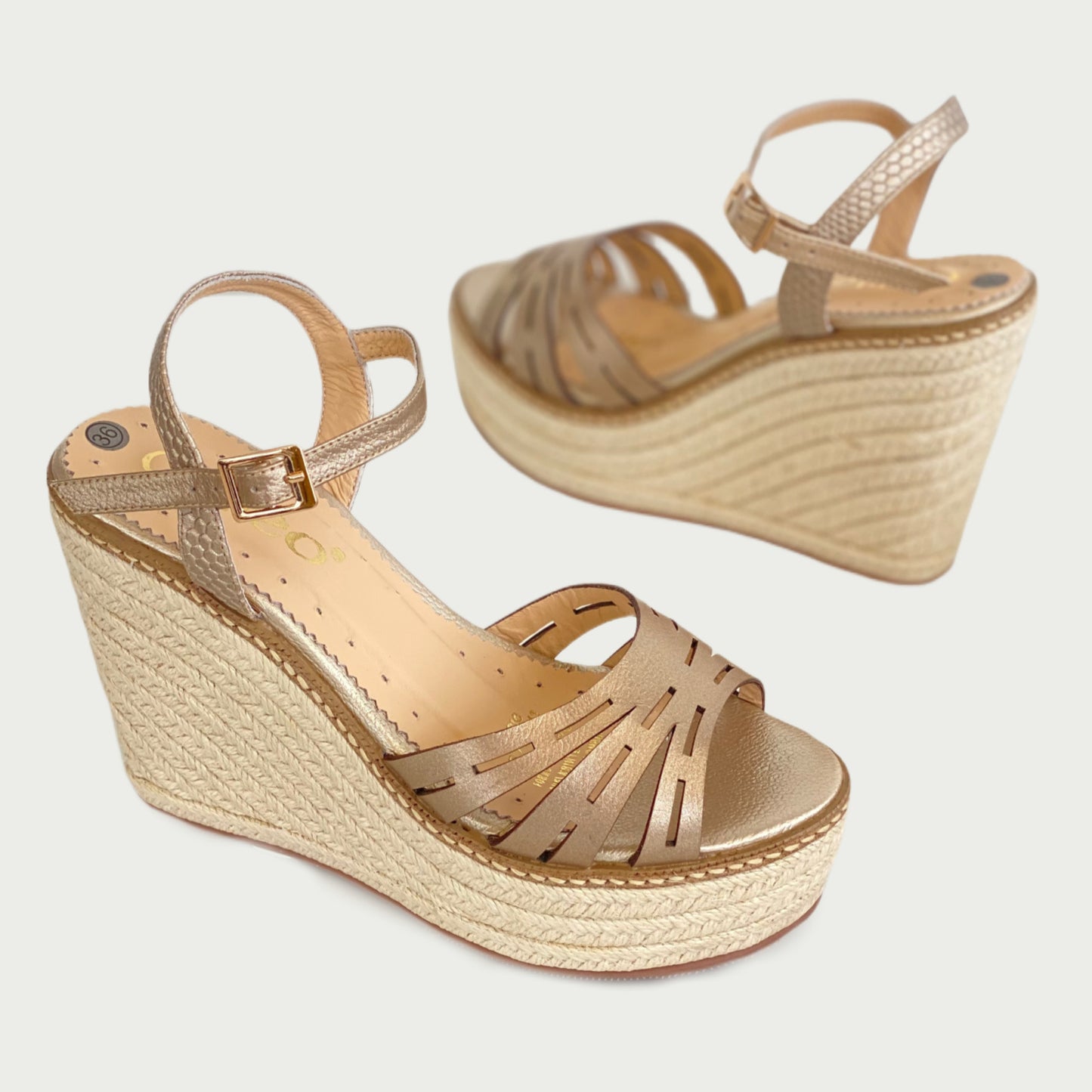 Sandalias en cuero bronce Ref: 9630NME