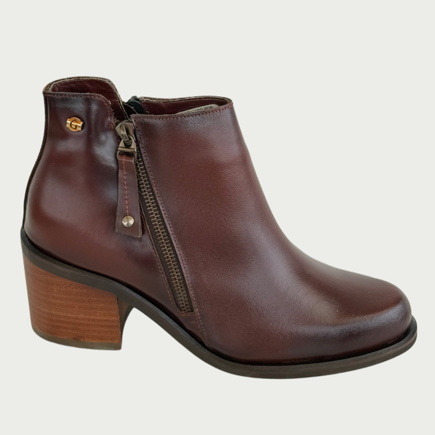 Botin marron en cuero