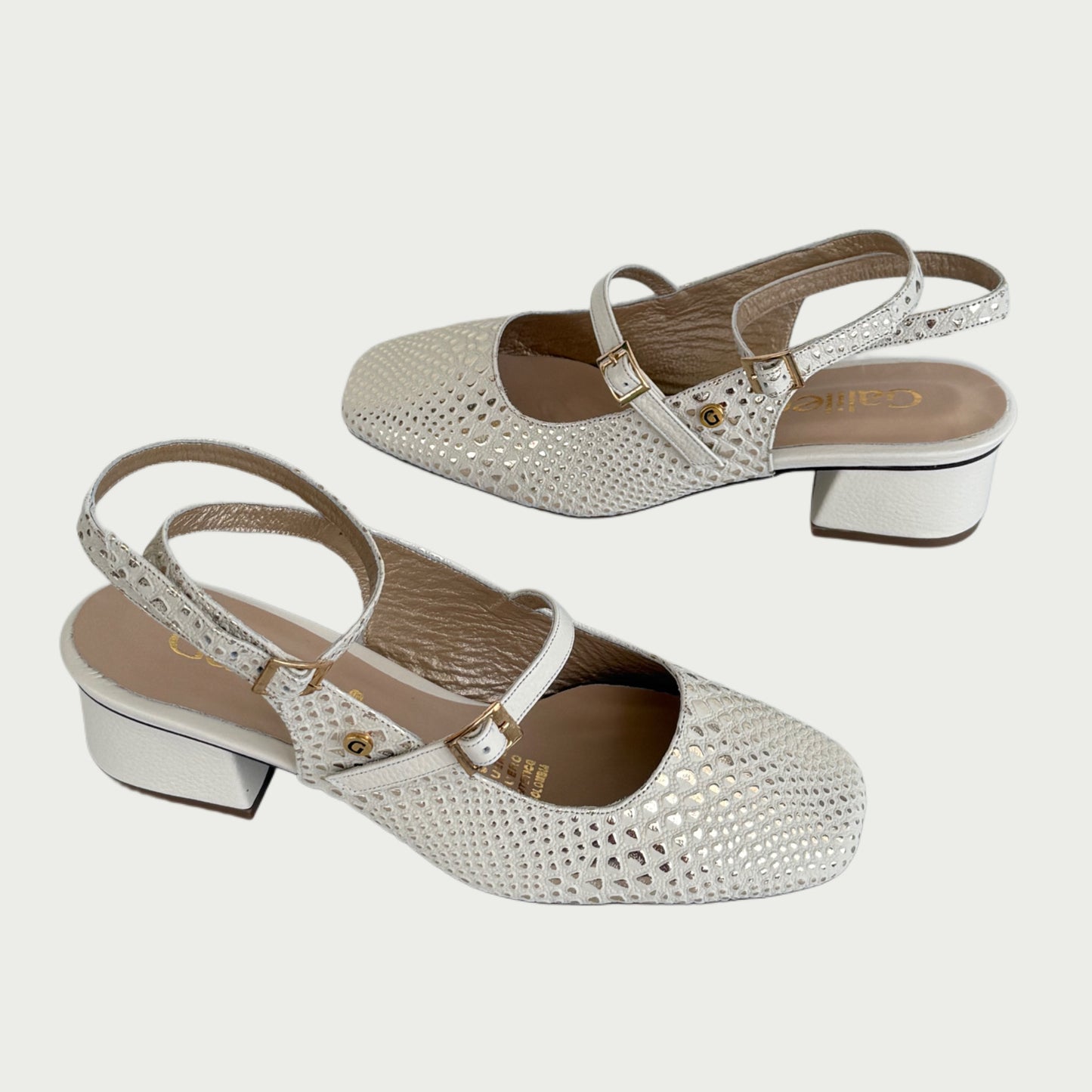 Zapatos en cuero ostra x folia Ref: PC91WPTA