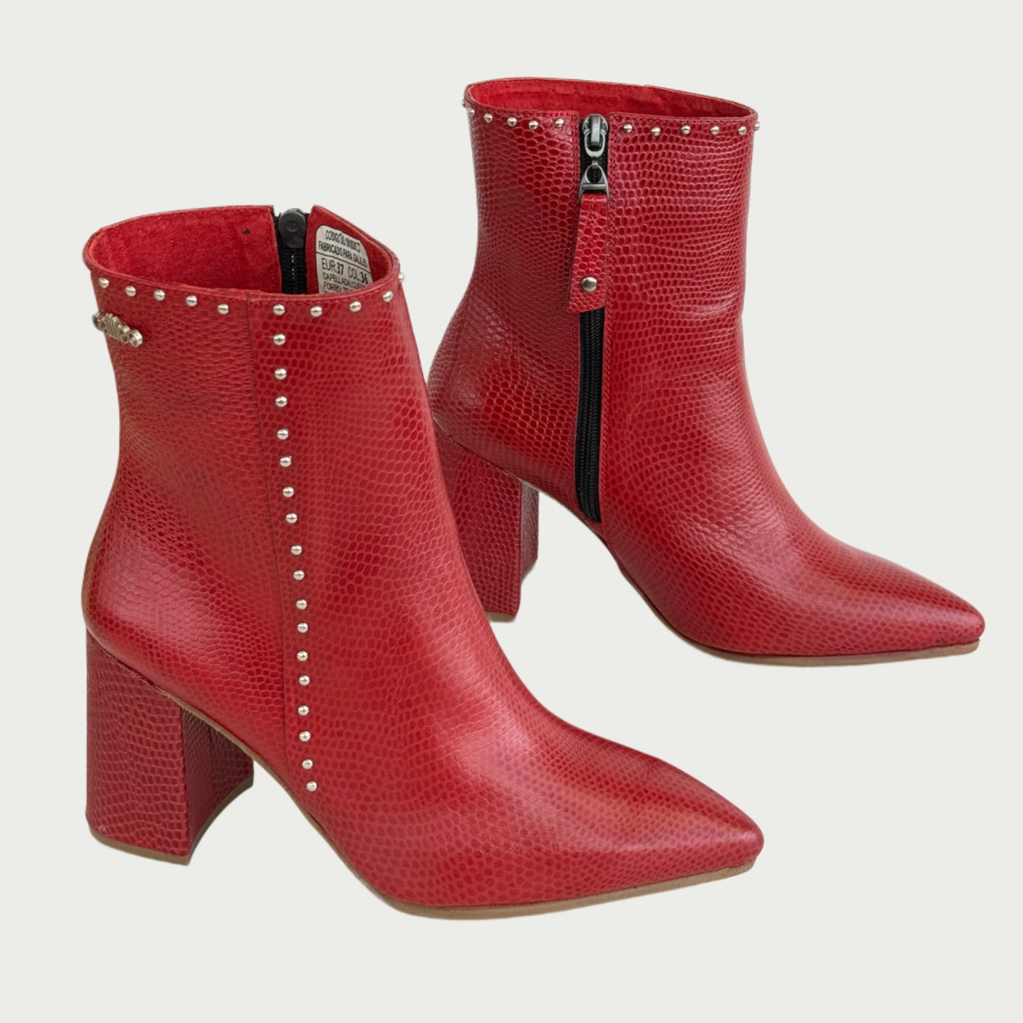 Botines en cuero rojo Ref: 6471