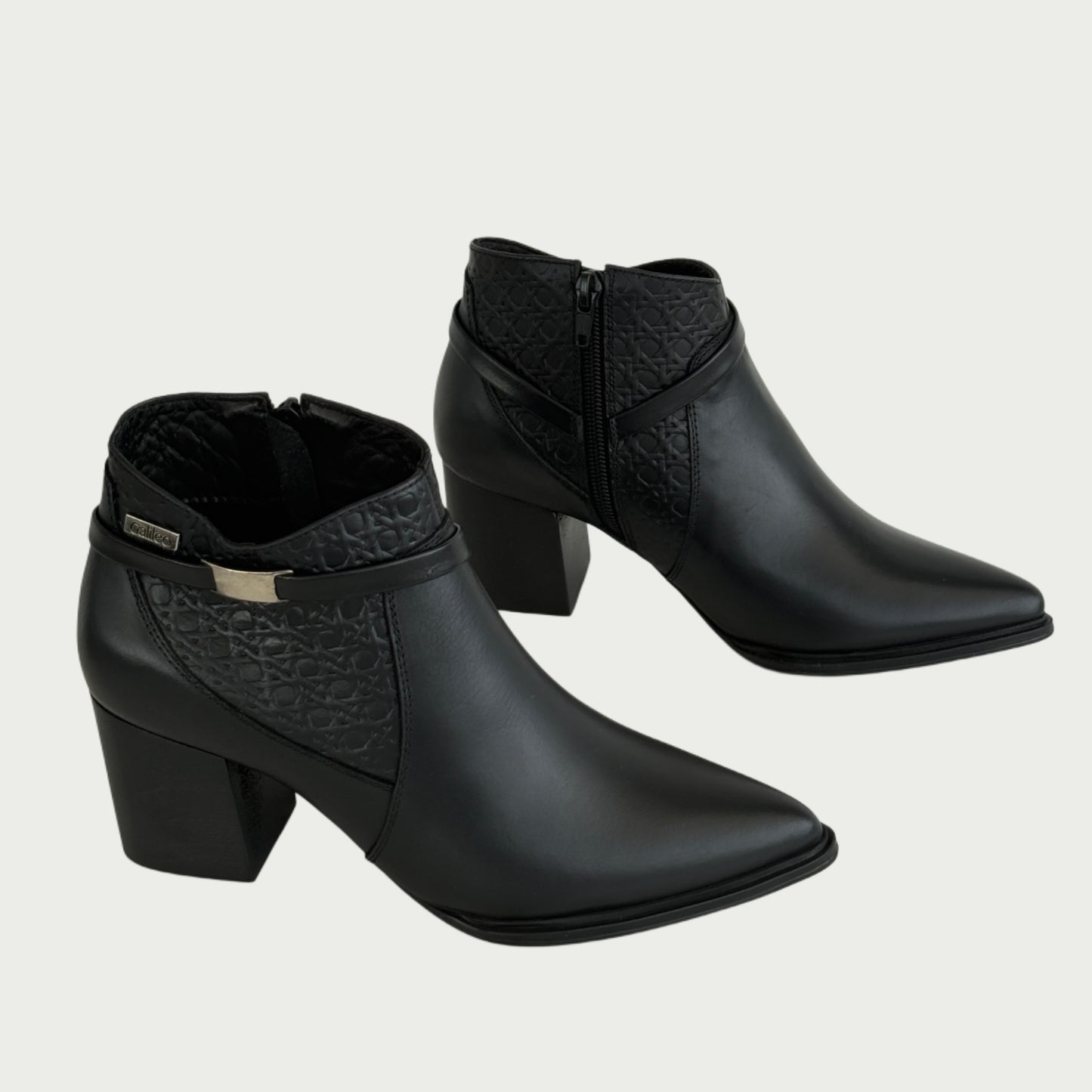 Botines en cuero negro Ref: BELMAWPNG
