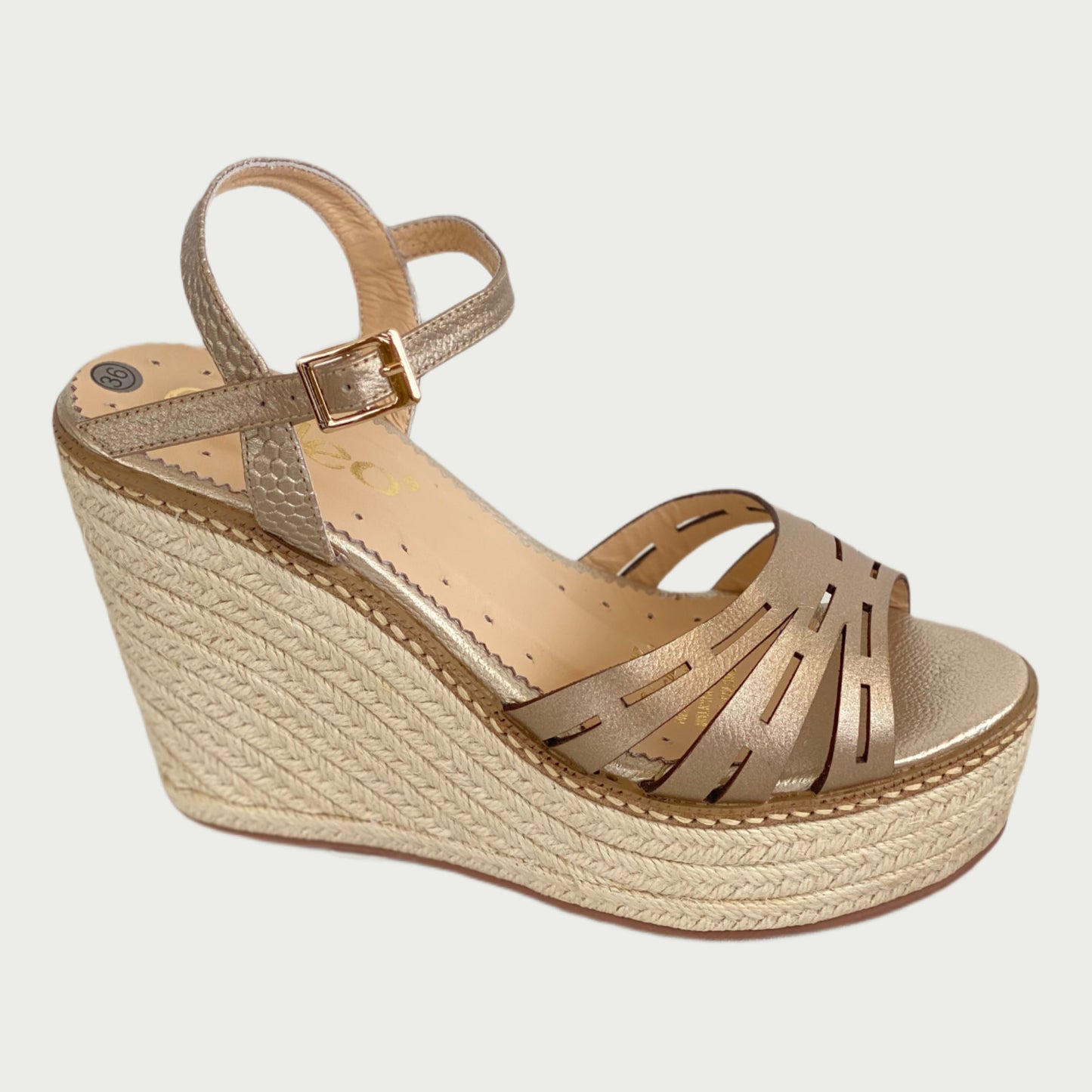 Sandalias en cuero bronce Ref: 9630NME