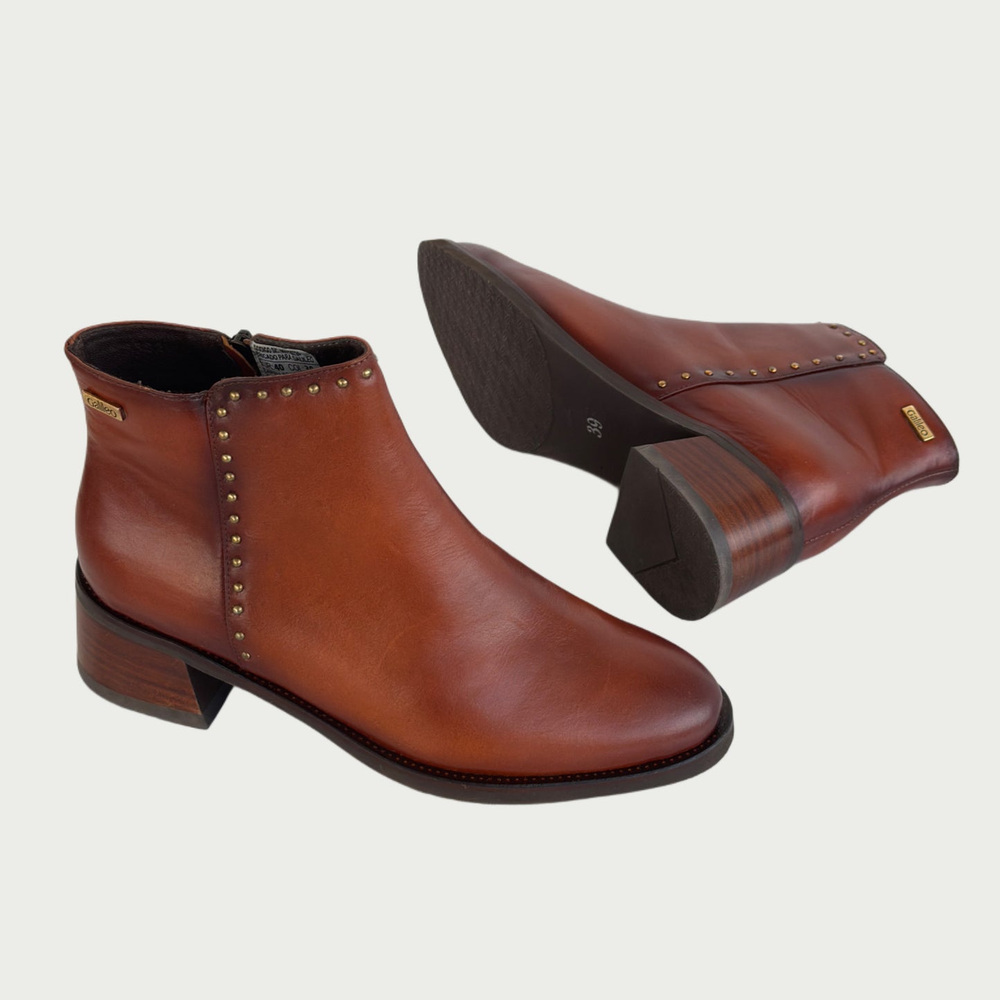 Botin en cuero color miel REF : 6486XPMI9
