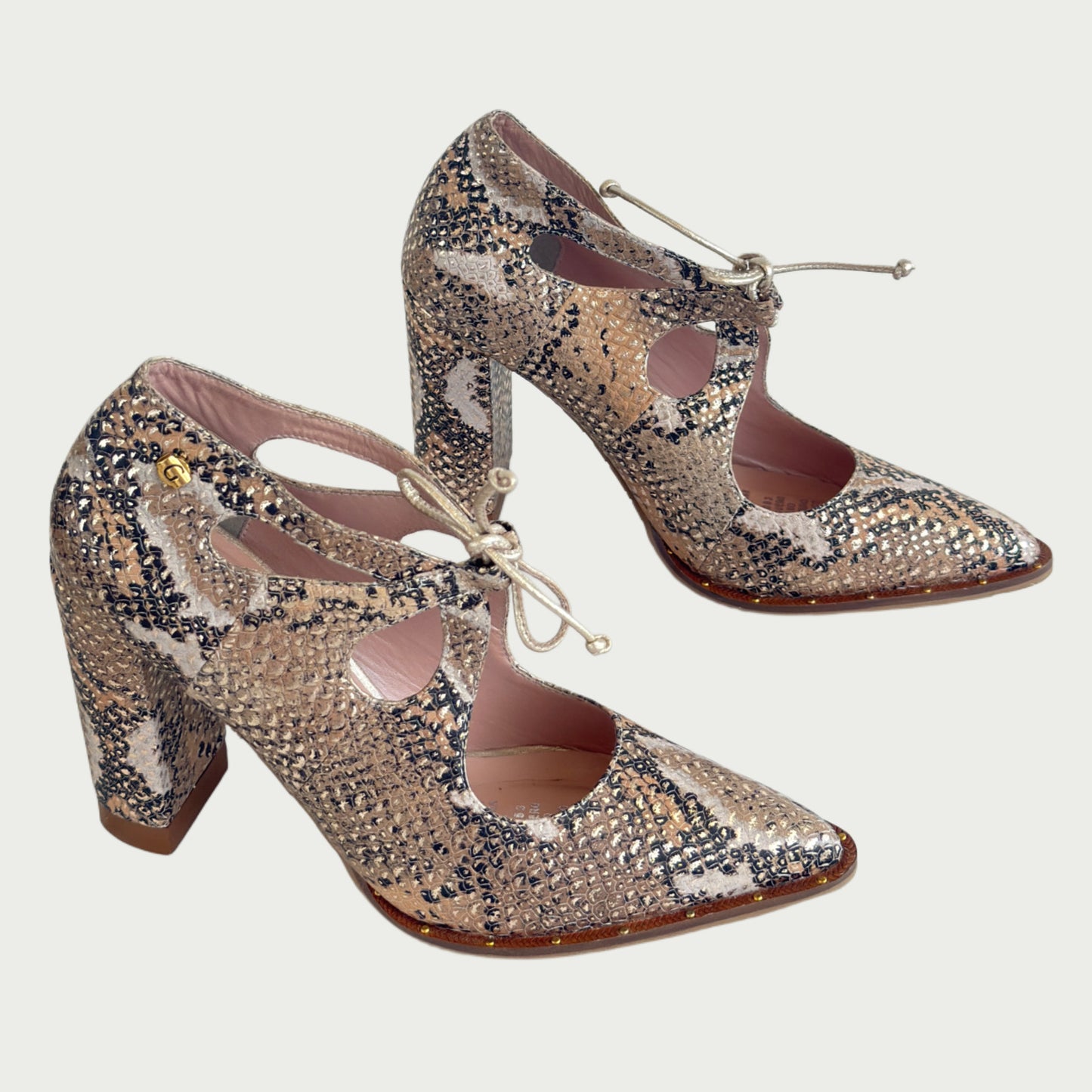 Zapato piton x dorado Ref : 356NGM37