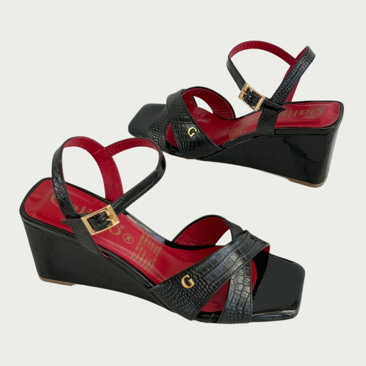 Sandalias en cuero negro Ref: 5689