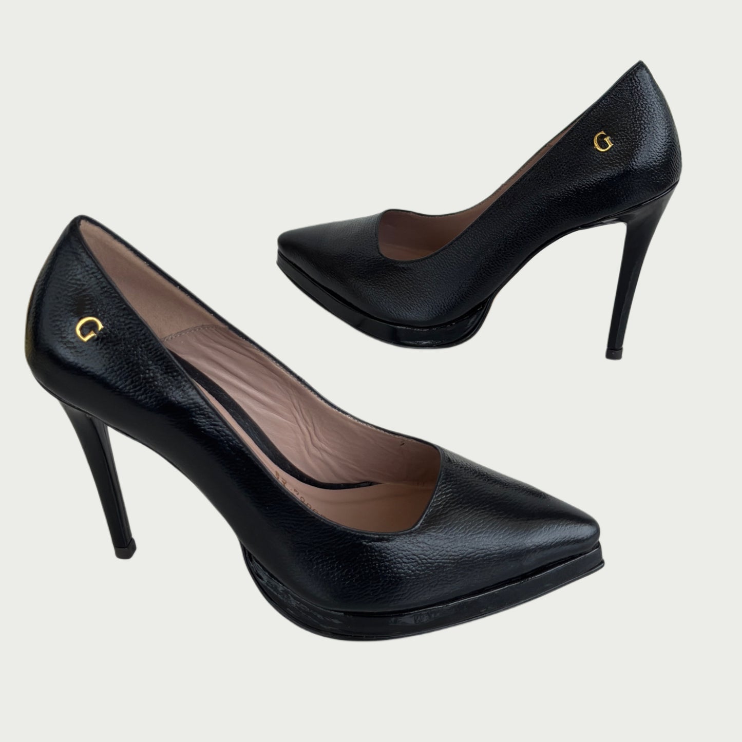 Stilettos en cuero negro Ref: 6045NPNG