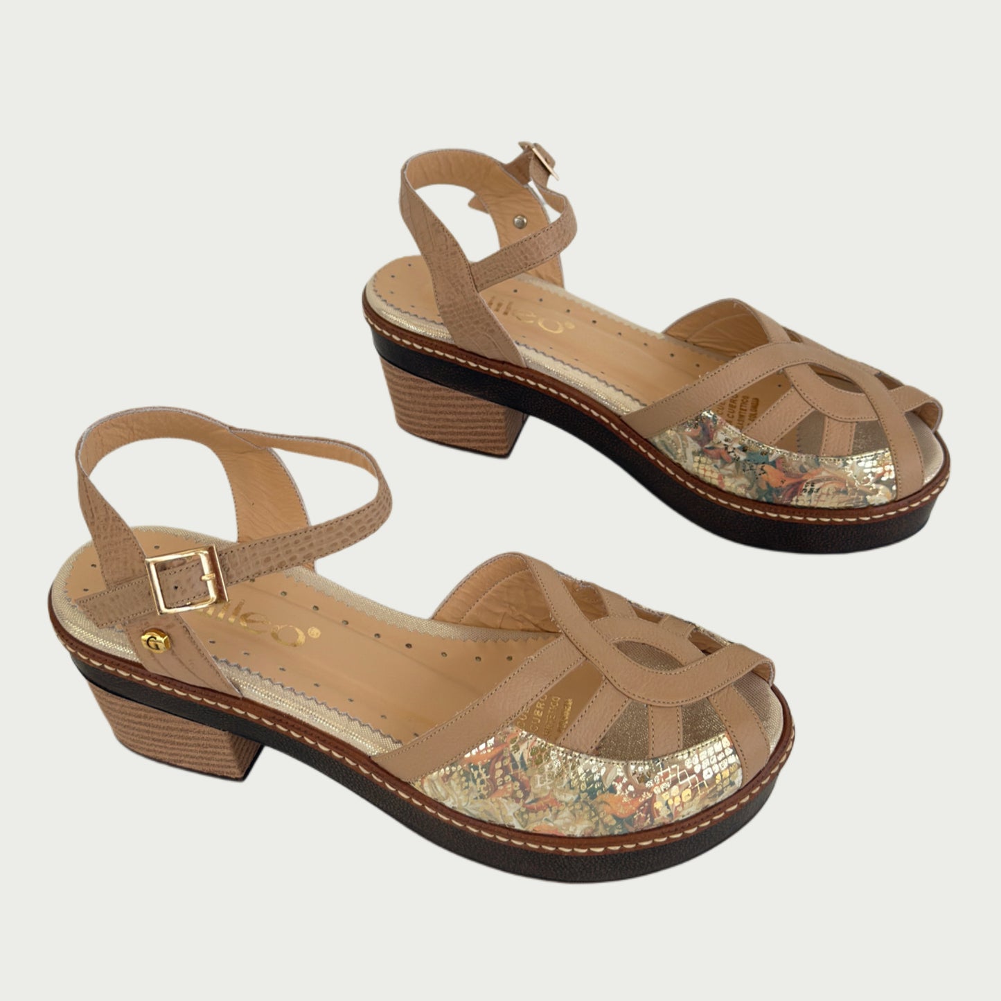 Sandalias en cuero x capuchino Ref: S91MPCAP