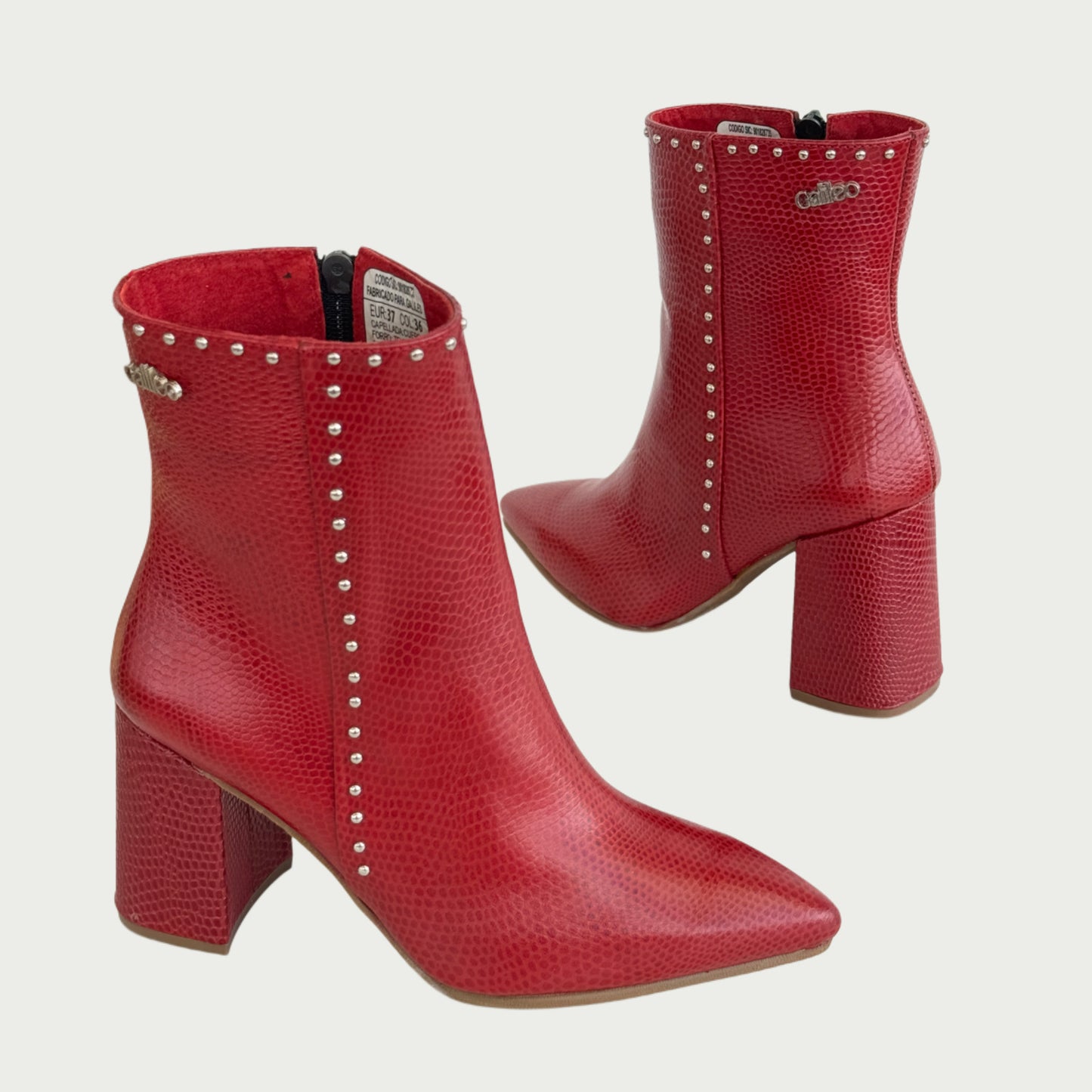 Botines en cuero rojo Ref: 6471