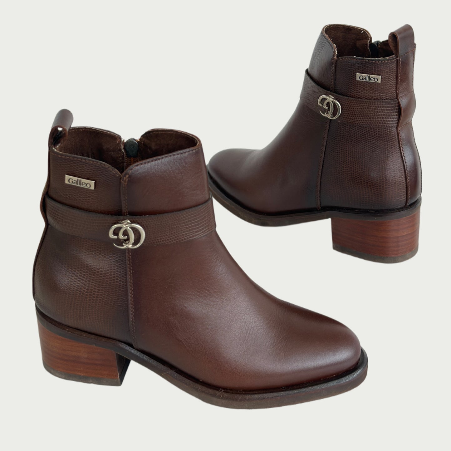 Botines en cuero tabaco Ref: 6337NPTA