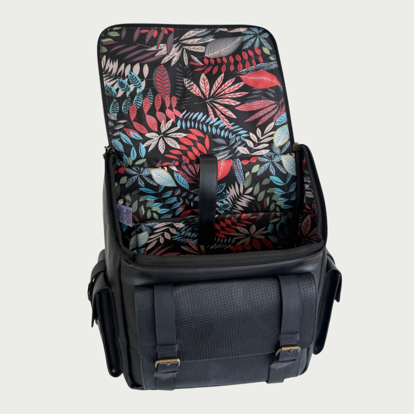 Morral en cuero envejecido negro Ref: R4019XP