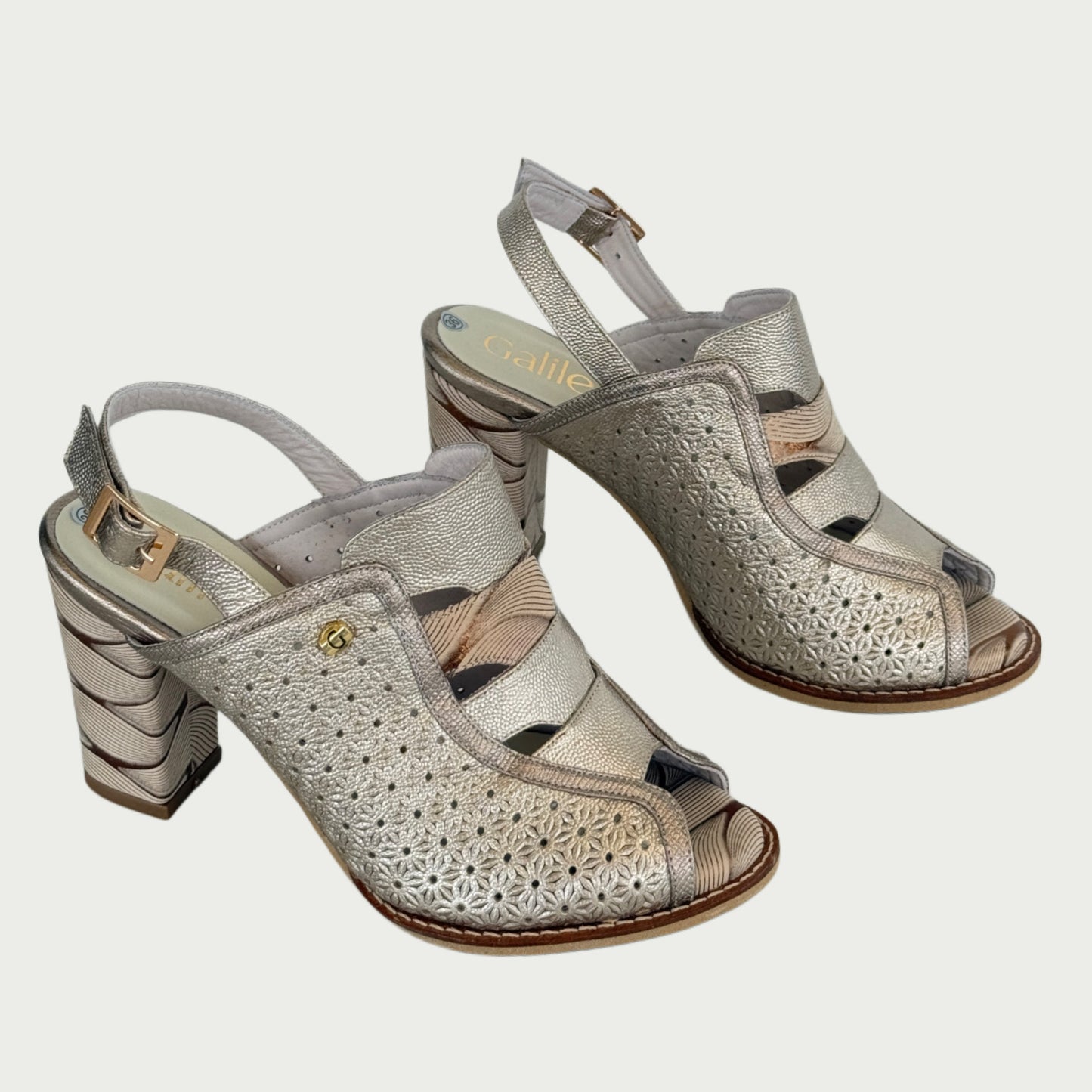Sandalias en cuero luna x folia Ref: BT623WLU