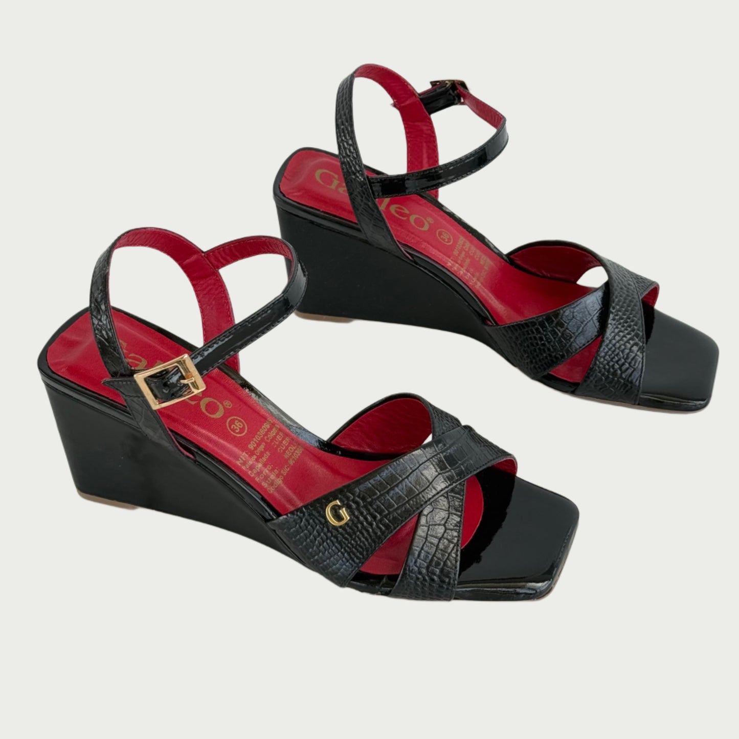 Sandalias en cuero negro Ref: 5689