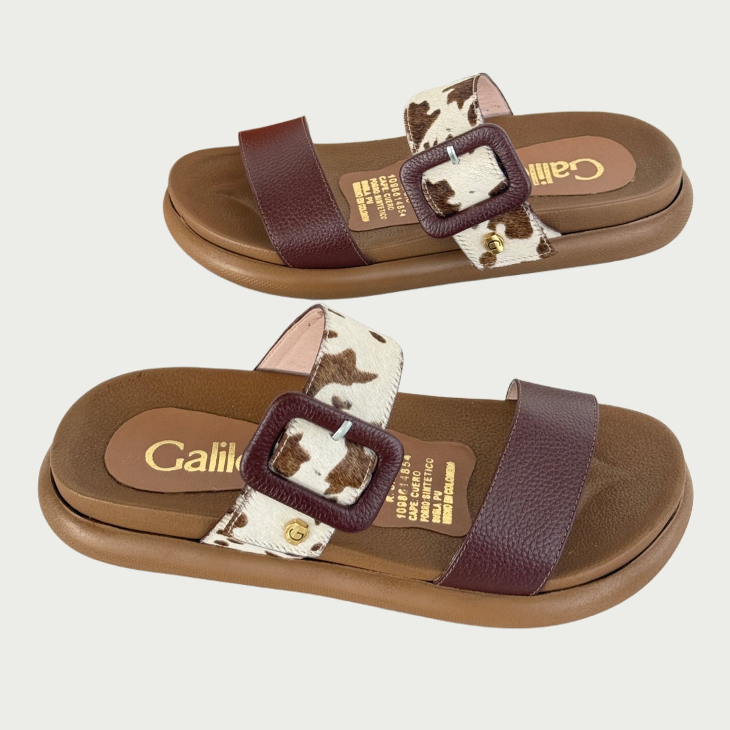 Sandalias en cuero cafe x vaca Ref: P1782WPCF