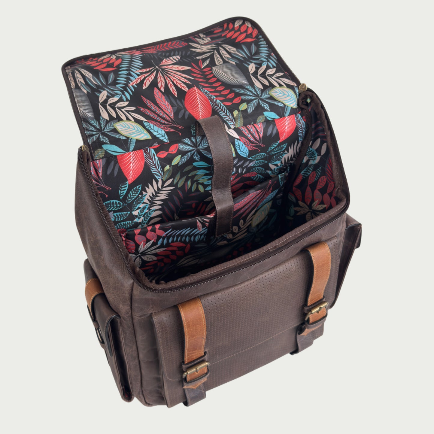 Morral en cuero envejecido café Ref: R4019XP