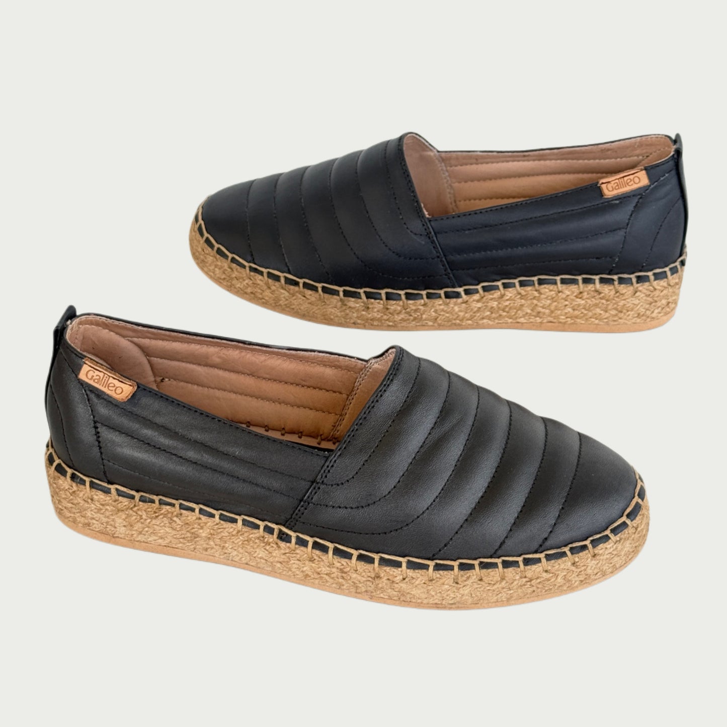 Espadrilas en cuero negro Ref: 4412ZPNG