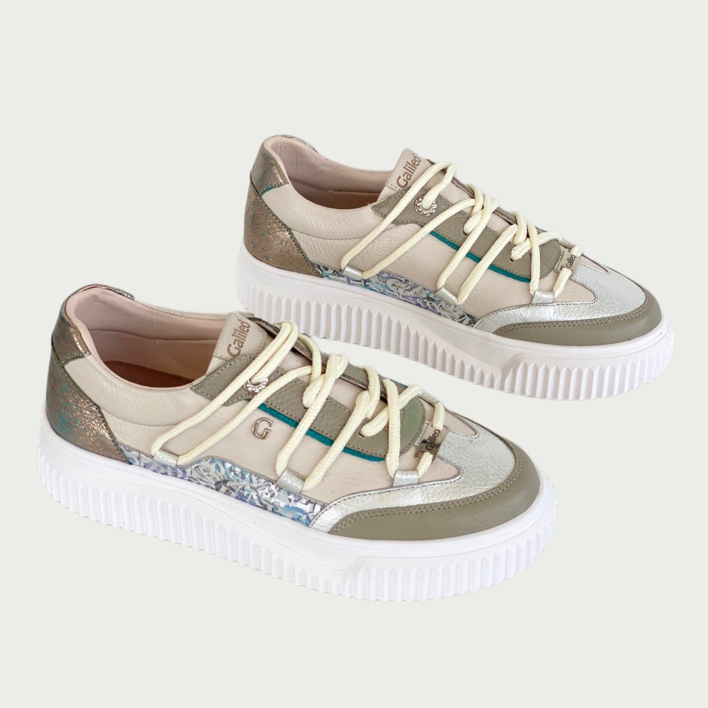 Tenis en cuero verde folia Ref: SV13NPVP9