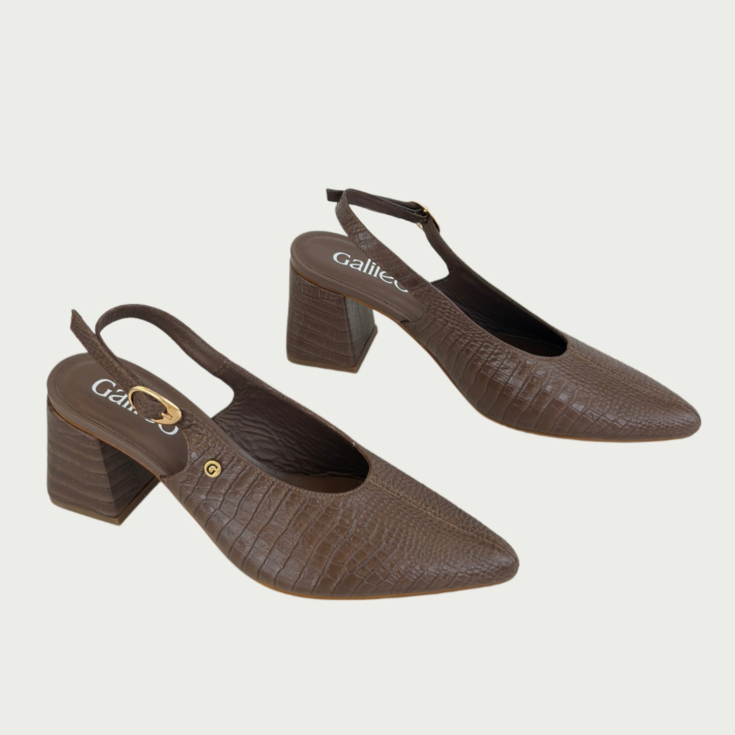 Zapatos en cuero mocca Ref: 719WP