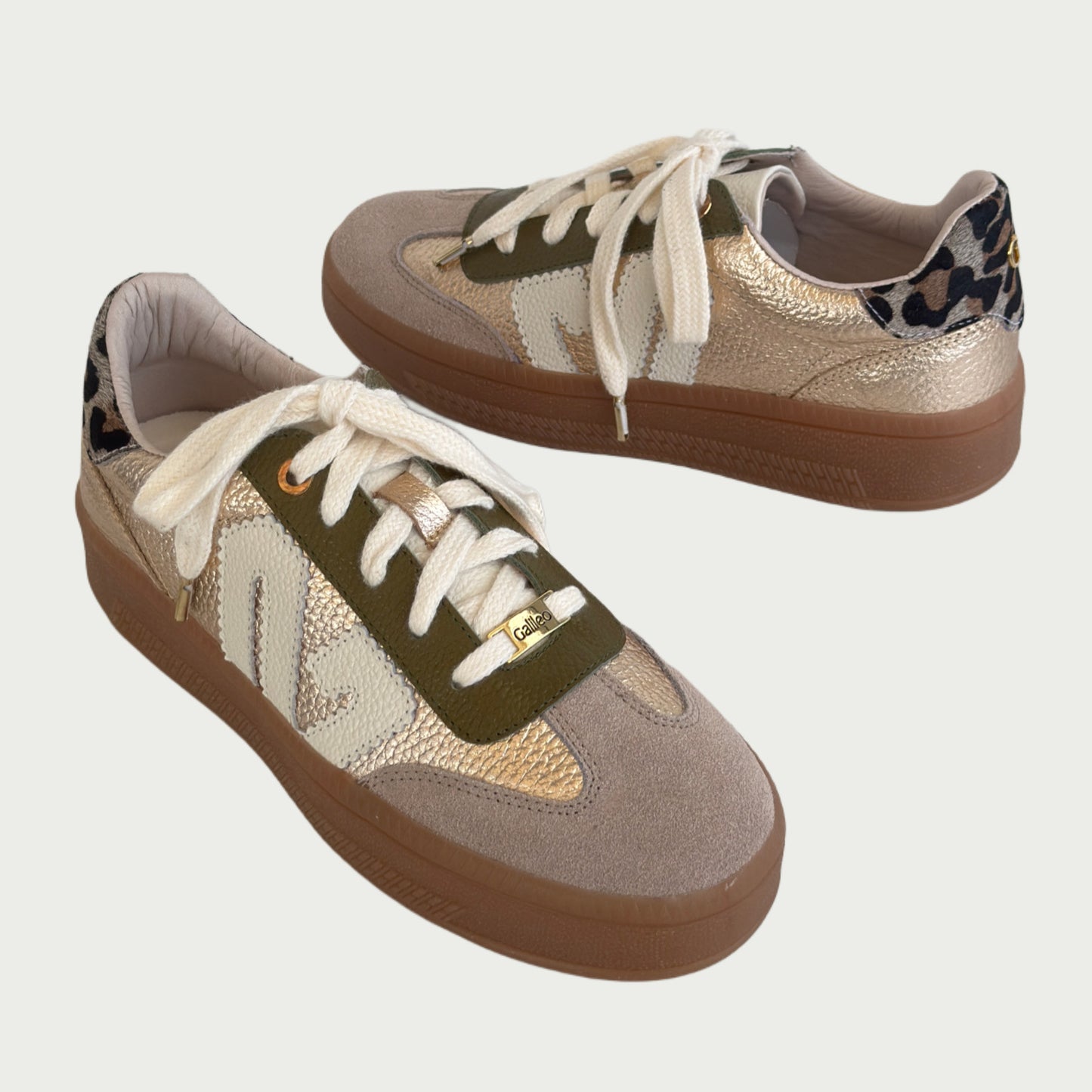 Tenis en cuero por verde Ref:726XPORO4