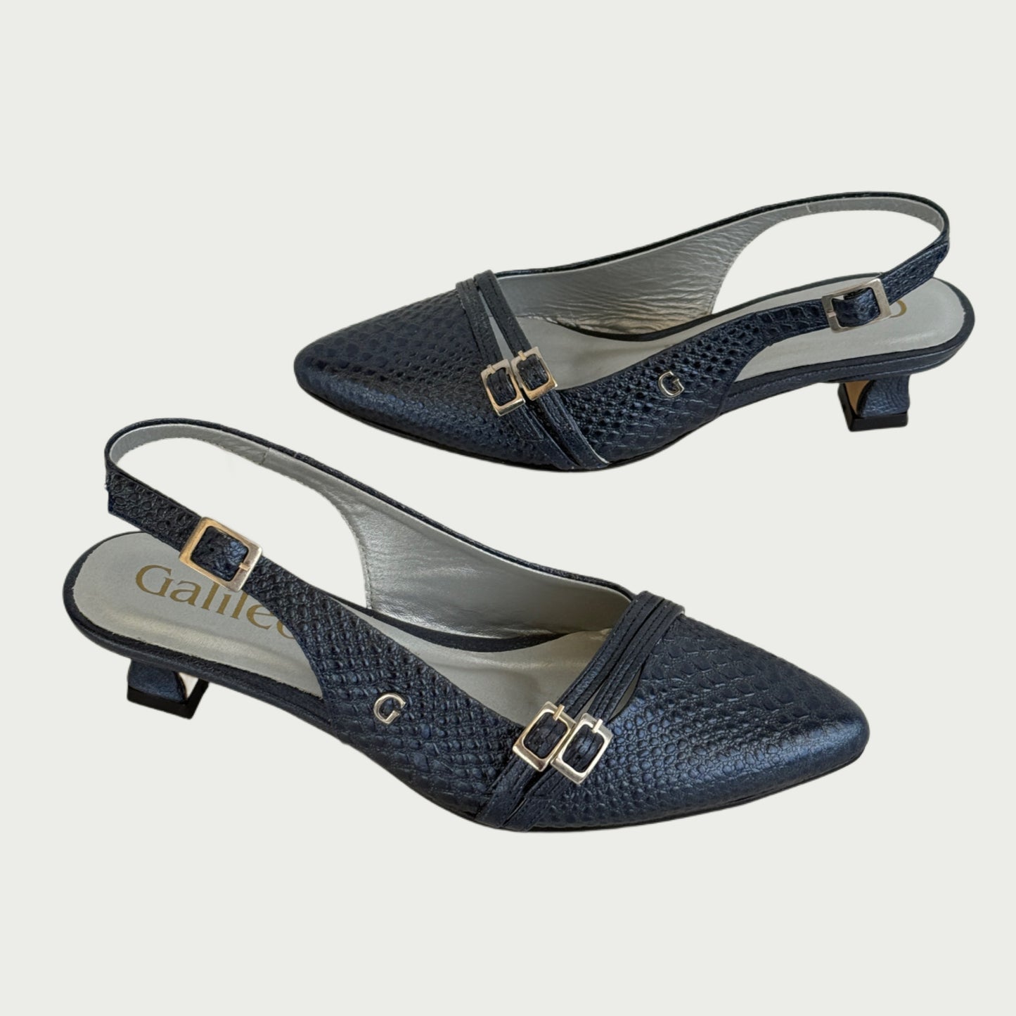 Zapatos en cuero azul x folia náutico Ref: 5754WPAZ