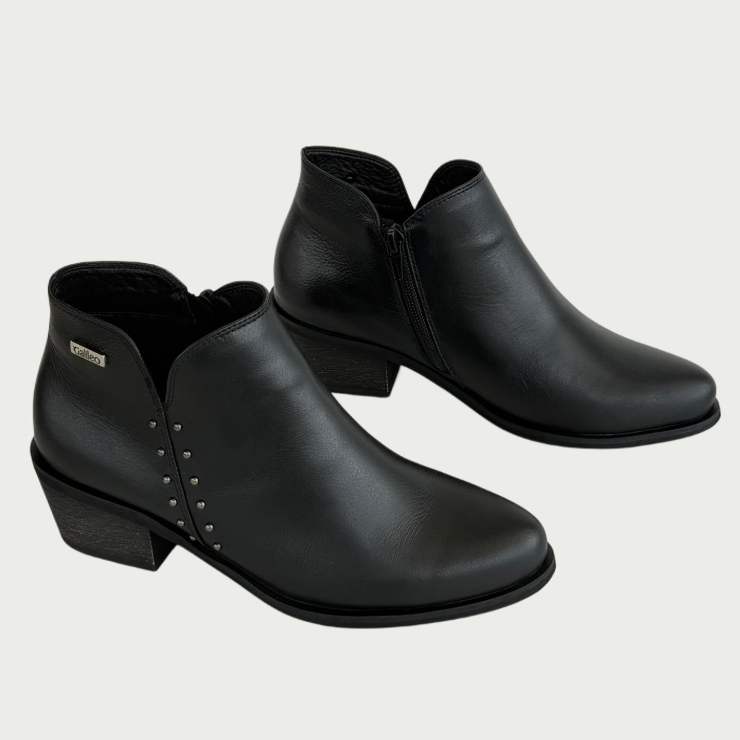 Botines en cuero negro Ref: RUBY