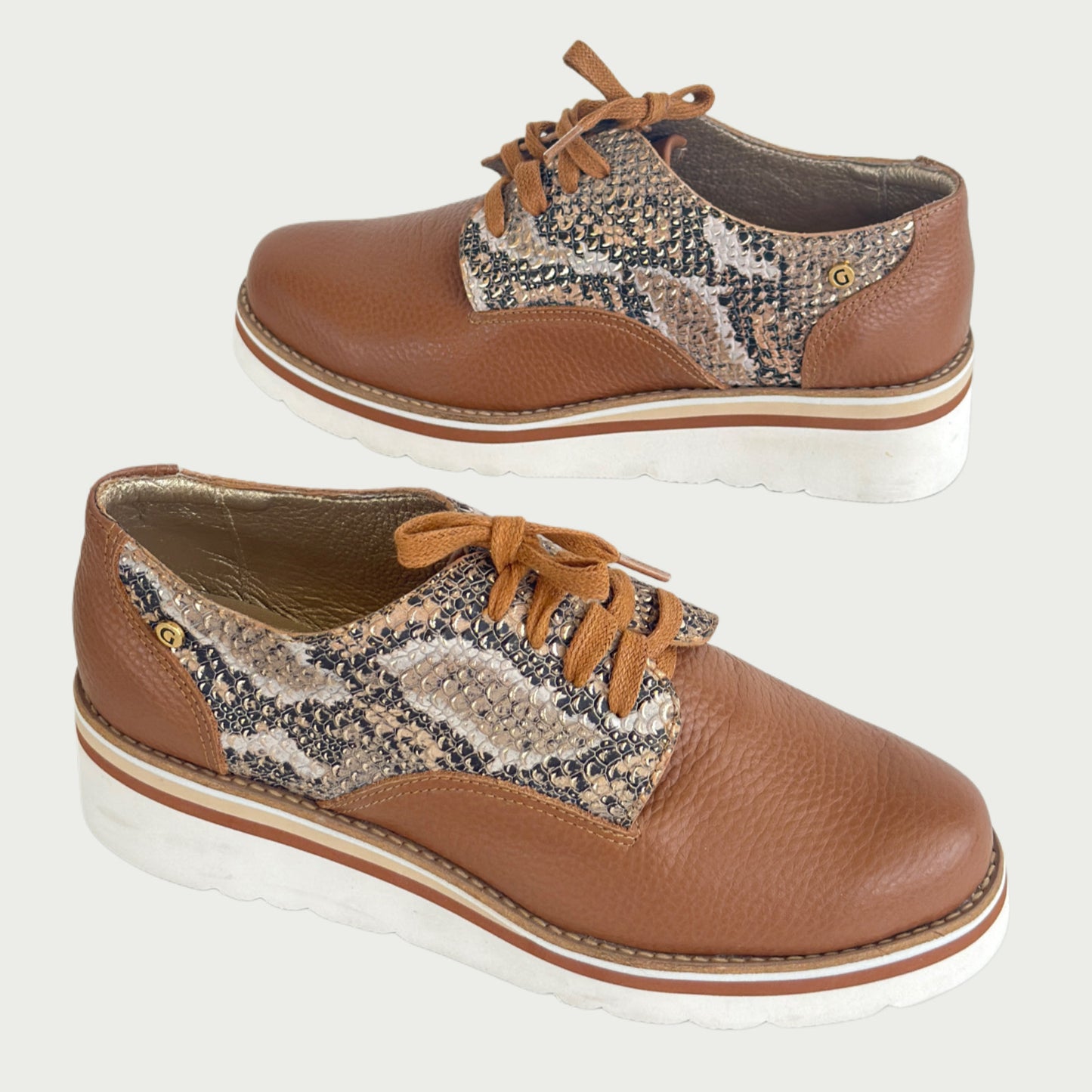 Tenis en cuero miel Ref :0508NCAR8