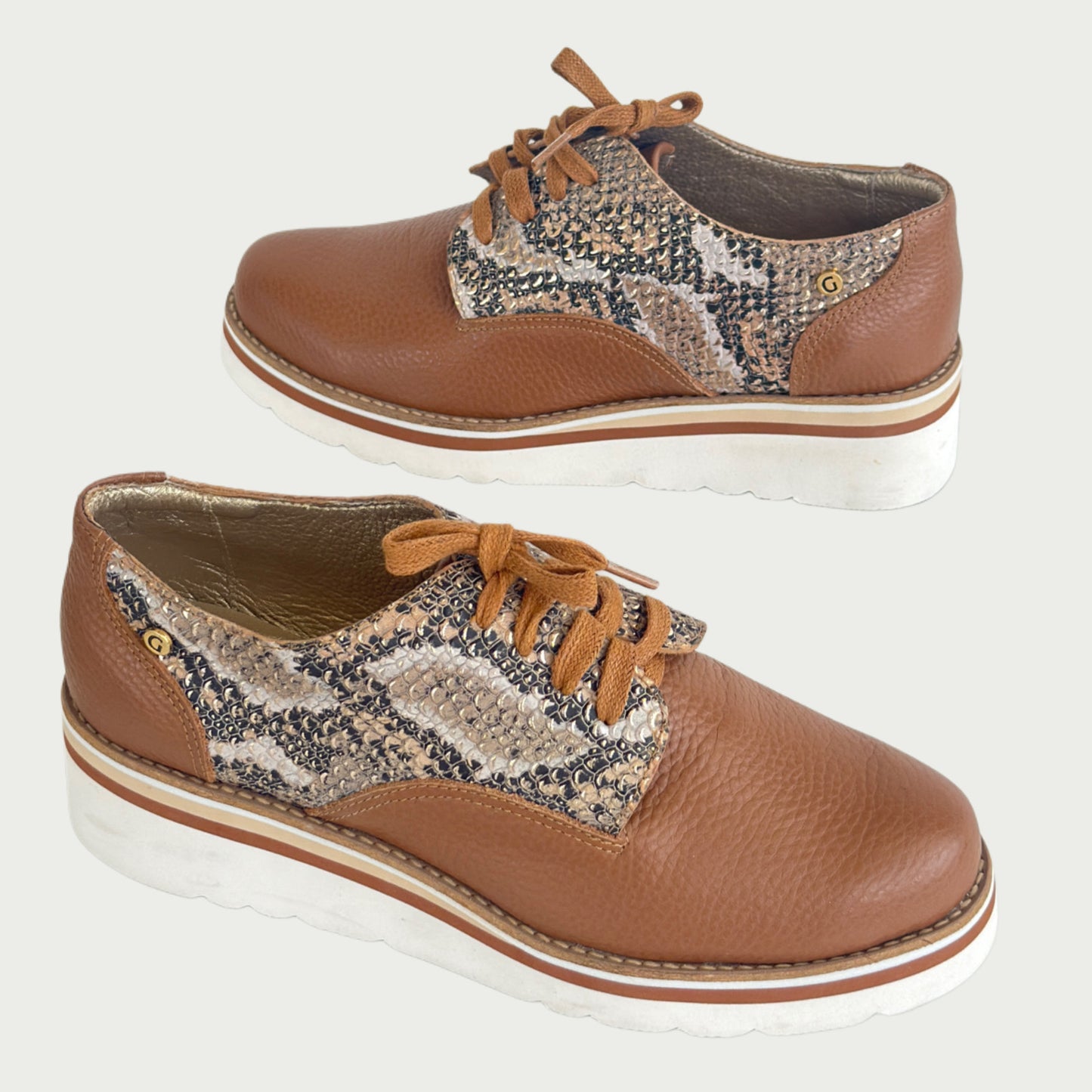 Tenis en cuero miel Ref :0508NCAR8