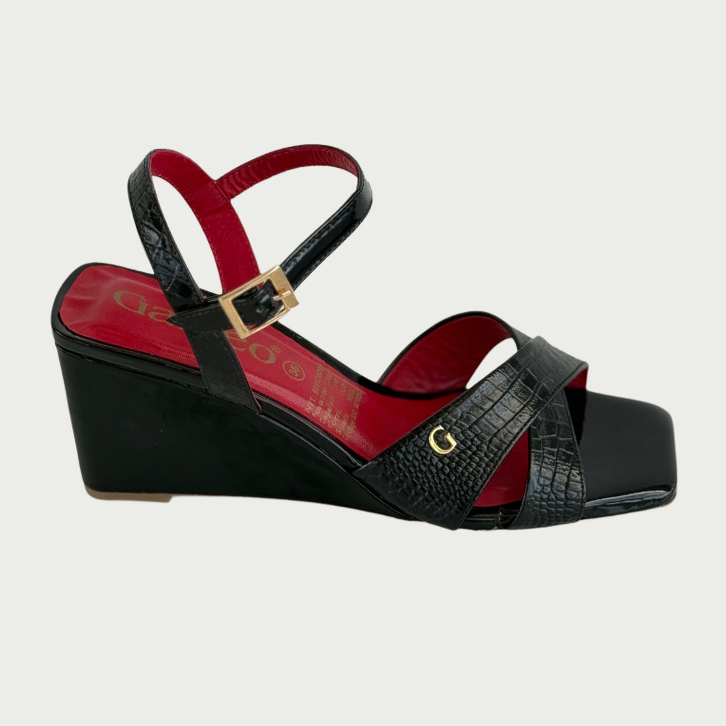 Sandalias en cuero negro Ref: 5689