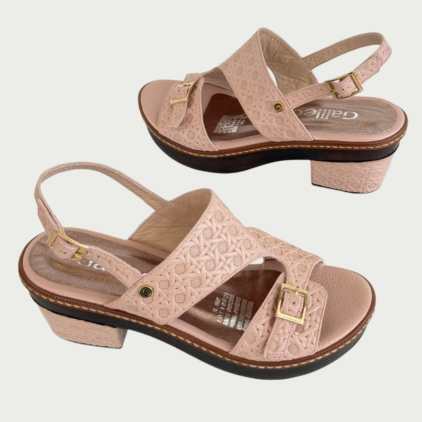 Sandalias en cuero piel rosa Ref: S- 136