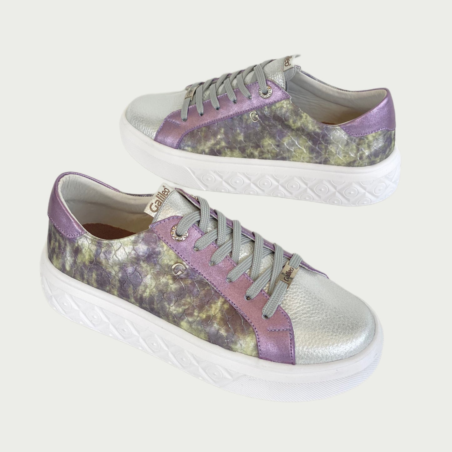 Tenis en cuero verde x morado multicolor Ref: SV05NPLI