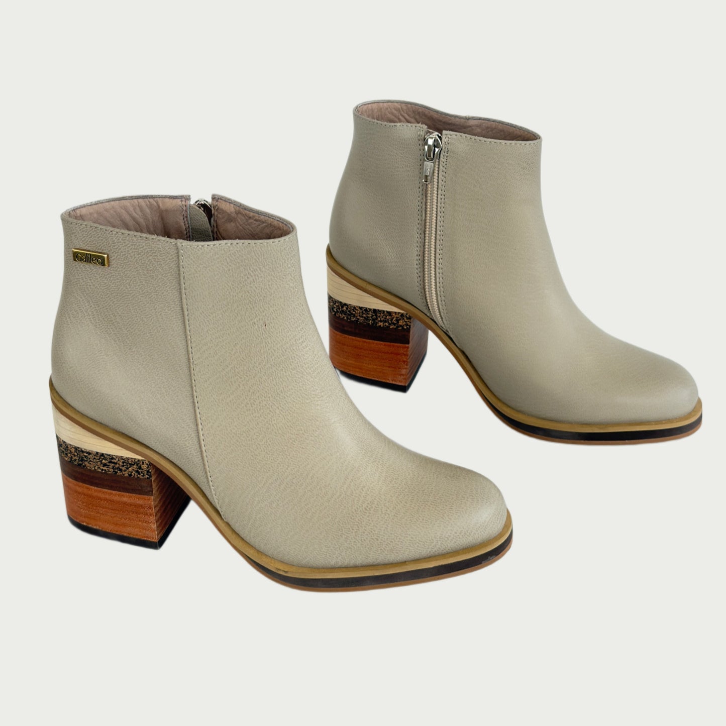 Botines en cuero Beige Ref: Glenda