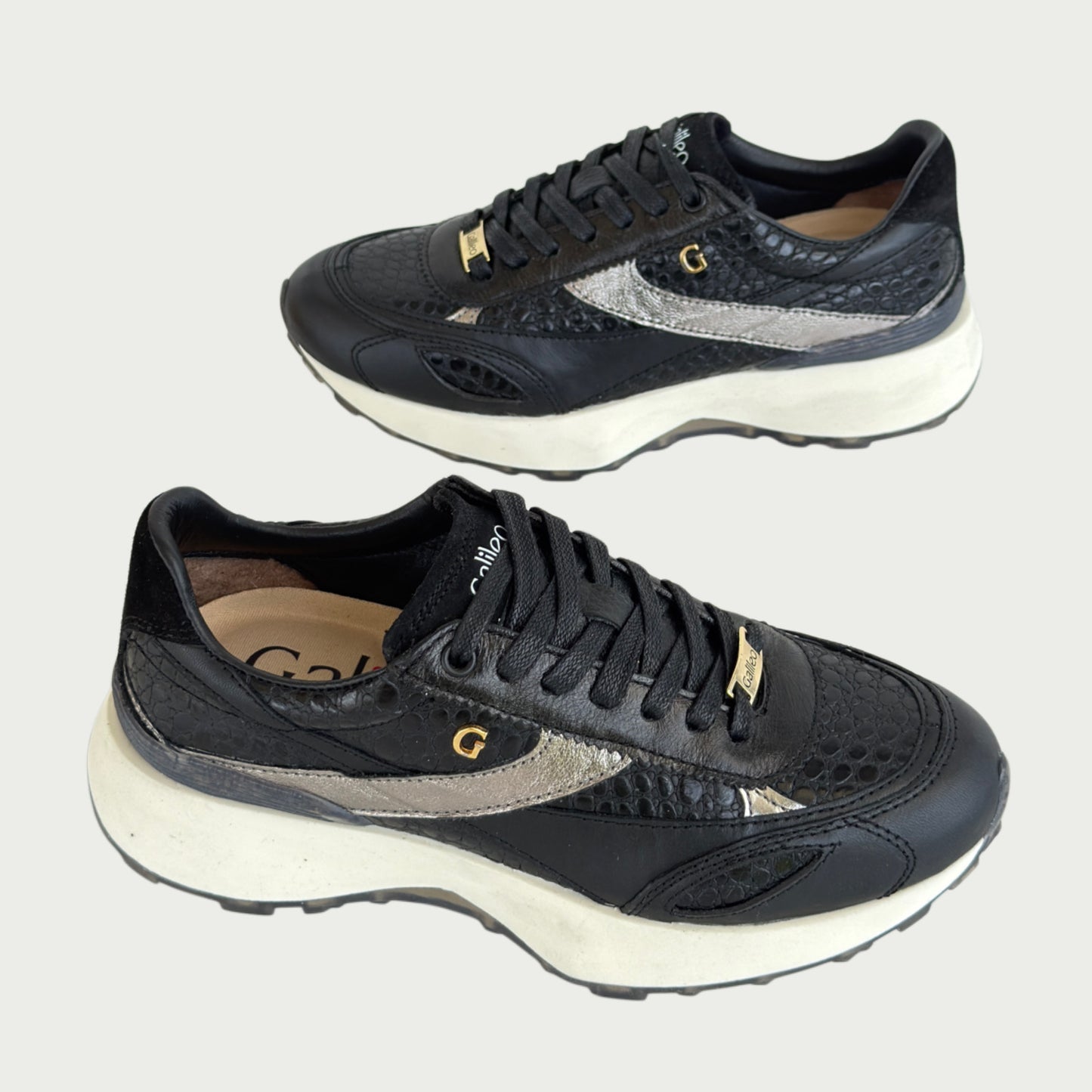 Tenis en cuero negro Ref: URBANZPNG