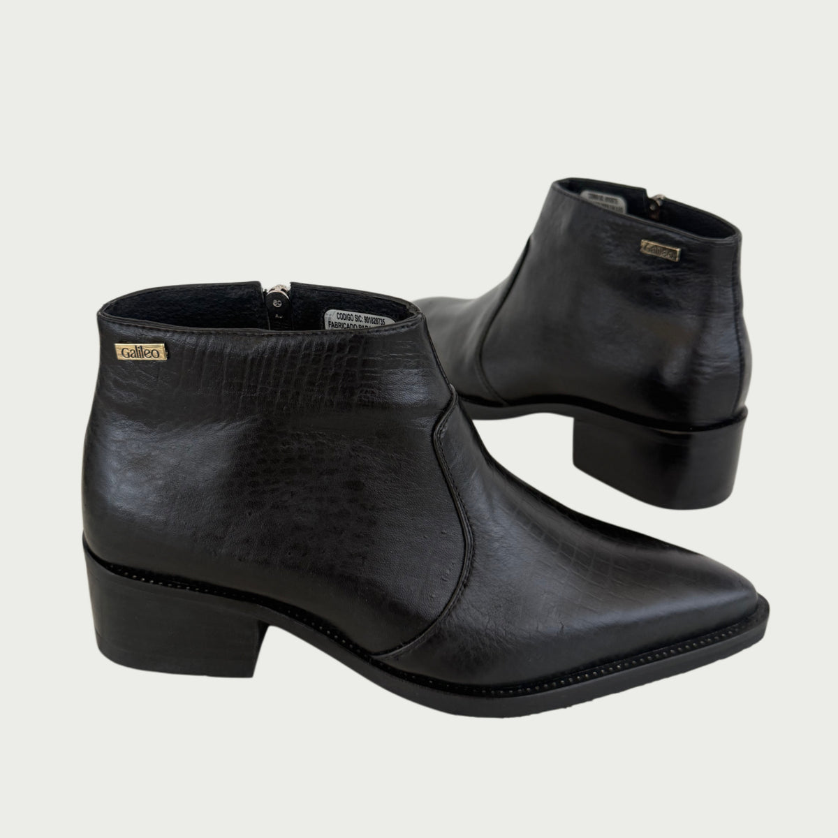 Botines en cuero negro Ref: 6535ZPNG