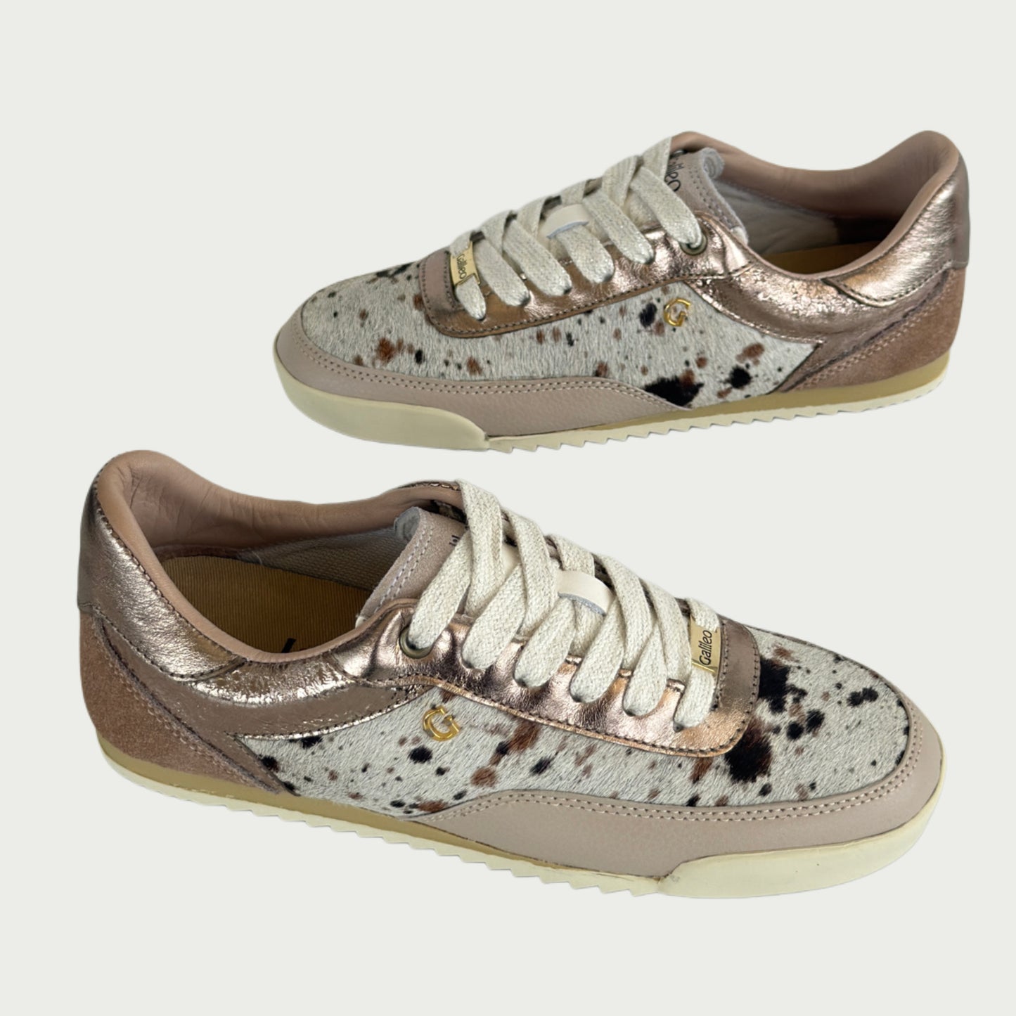 Tenis en cuero nude x animal print Ref: Ema